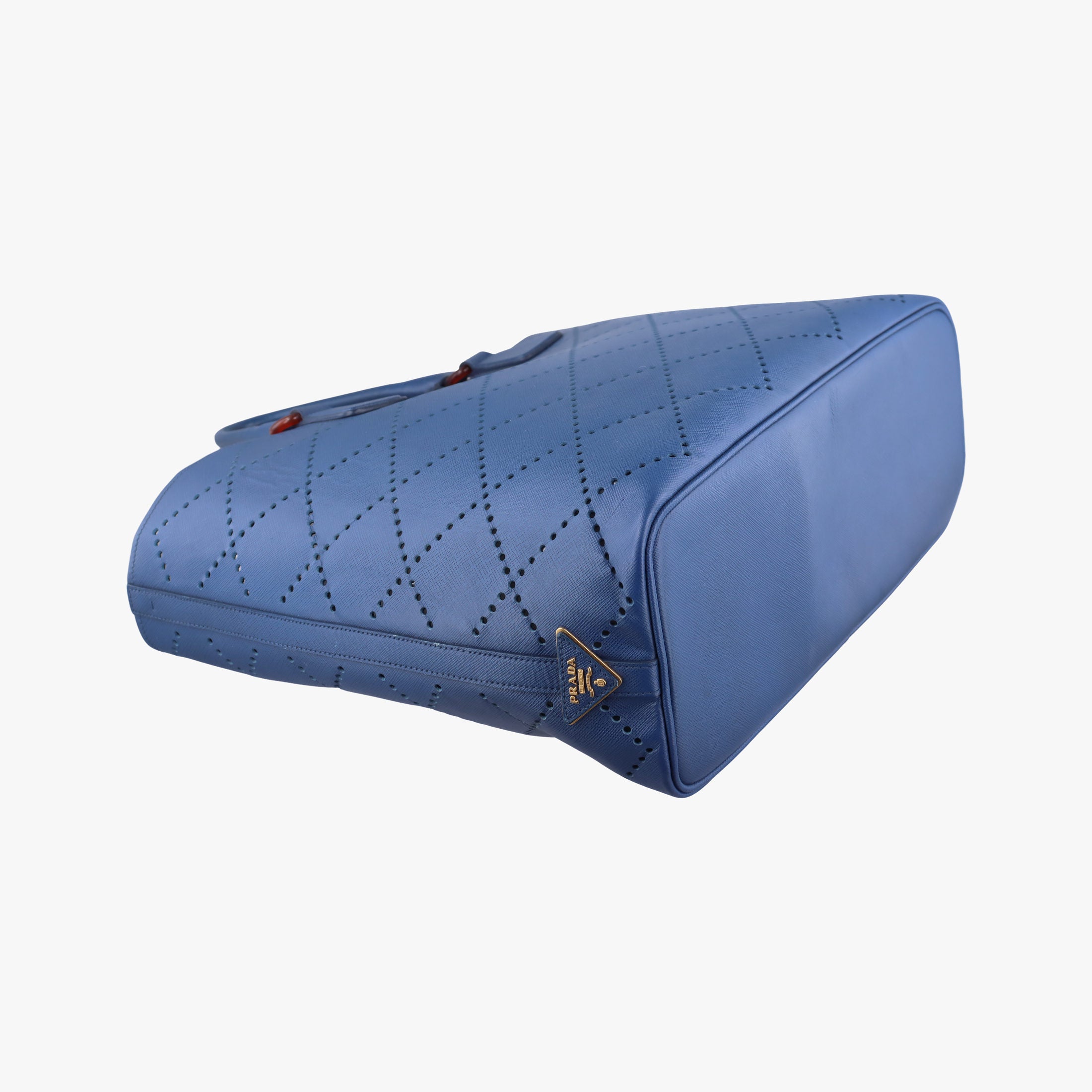 Pre-owned Prada Fori tote Navy Saffiano leather  shoulderbag | stylenewstar