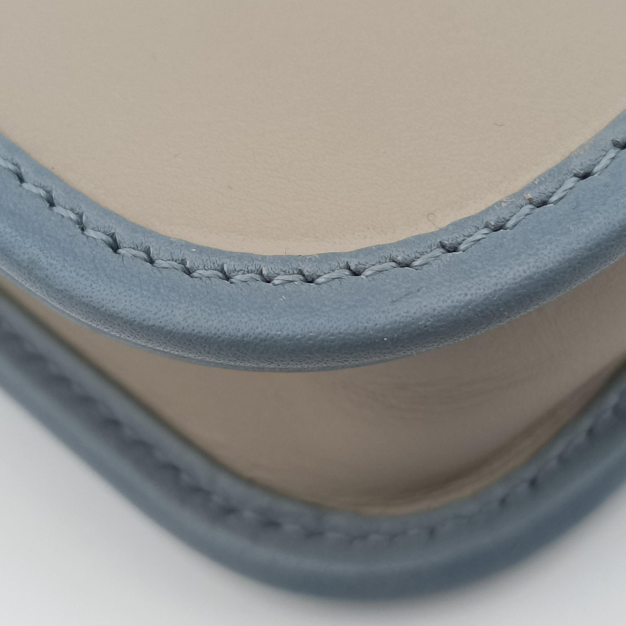 Pre-owned Loewe Ines Beige×blue Leather  shoulderbag | stylenewstar