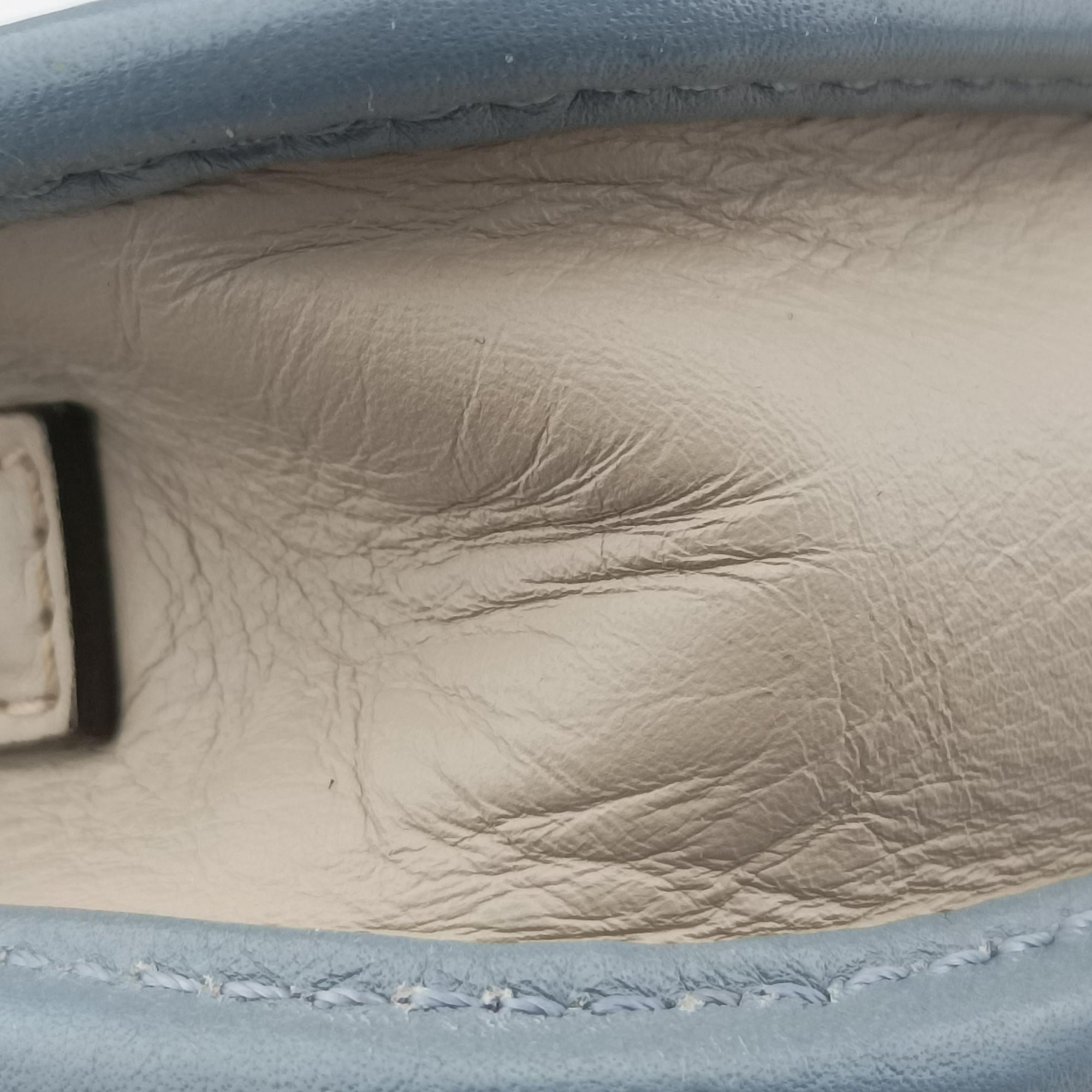 Pre-owned Loewe Ines Beige×blue Leather  shoulderbag | stylenewstar