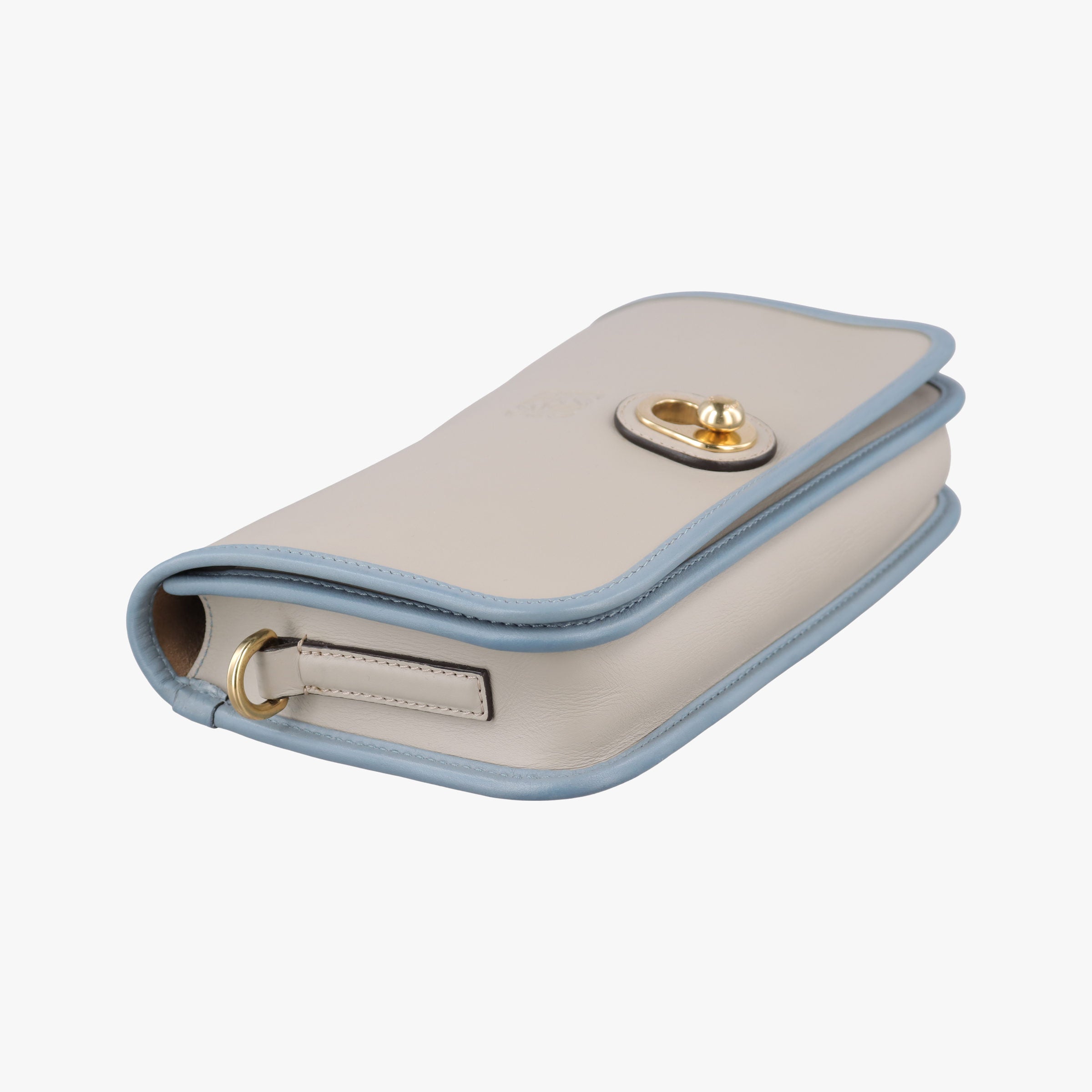 Pre-owned Loewe Ines Beige×blue Leather  shoulderbag | stylenewstar