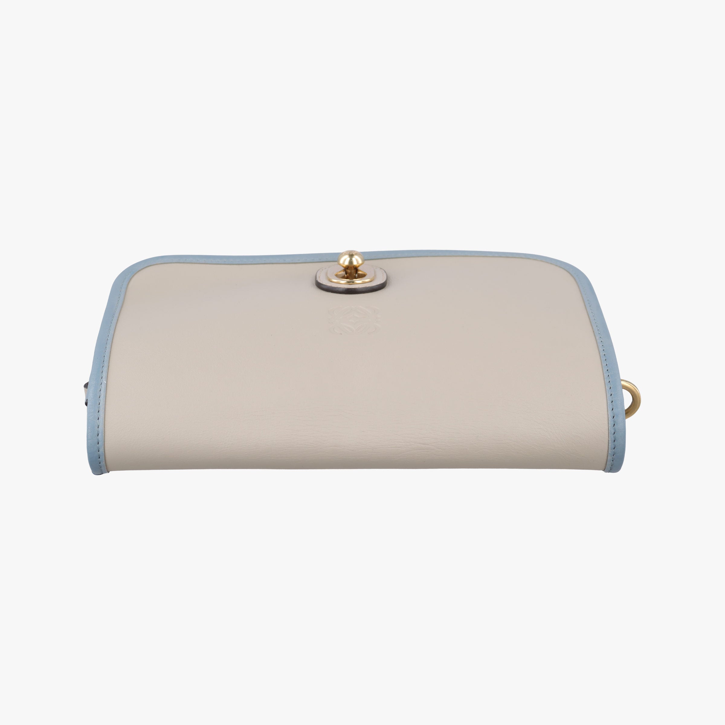 Pre-owned Loewe Ines Beige×blue Leather  shoulderbag | stylenewstar