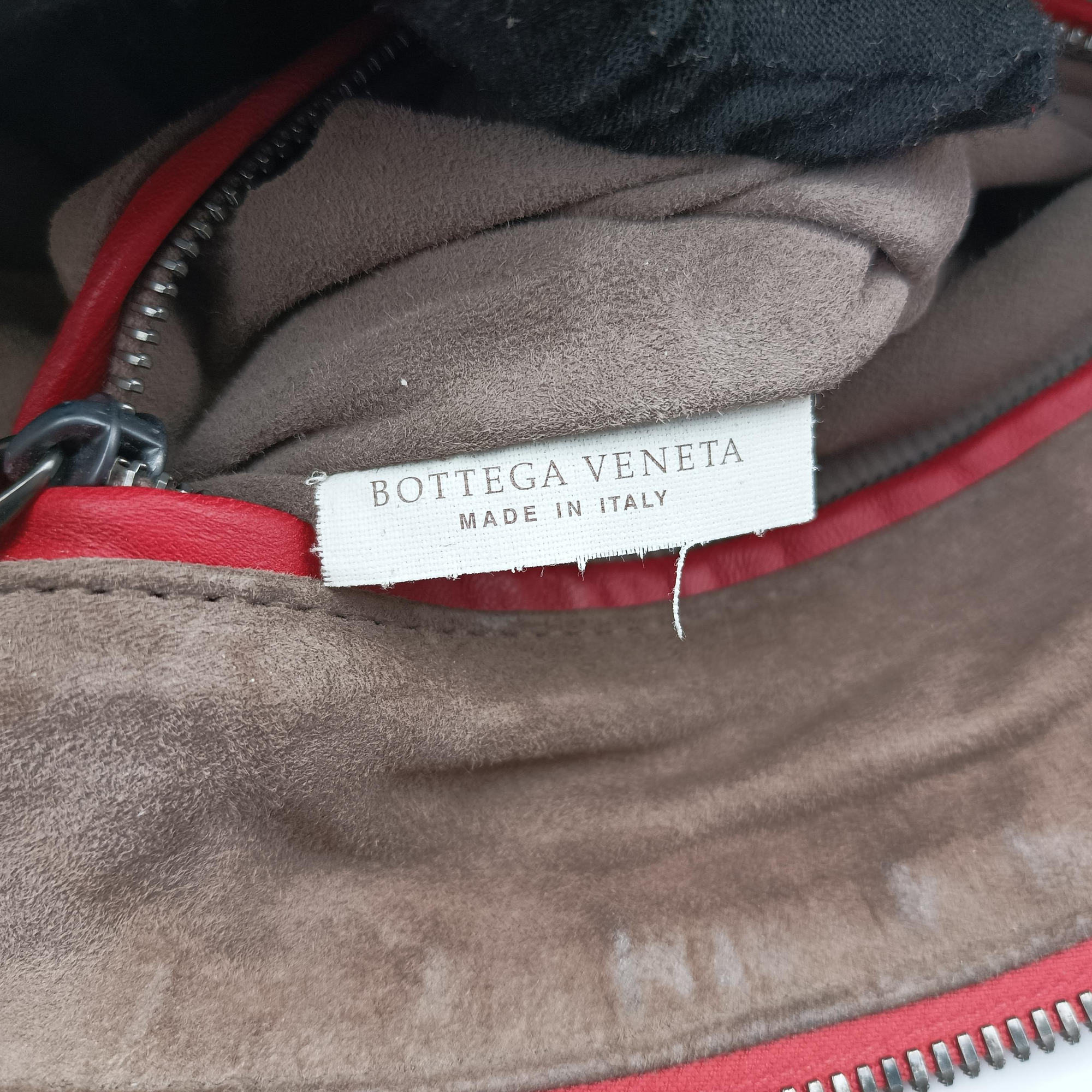 Pre-owned Bottega Veneta NODINI Intrecciato Red lambskin  shoulderbag | stylenewstar