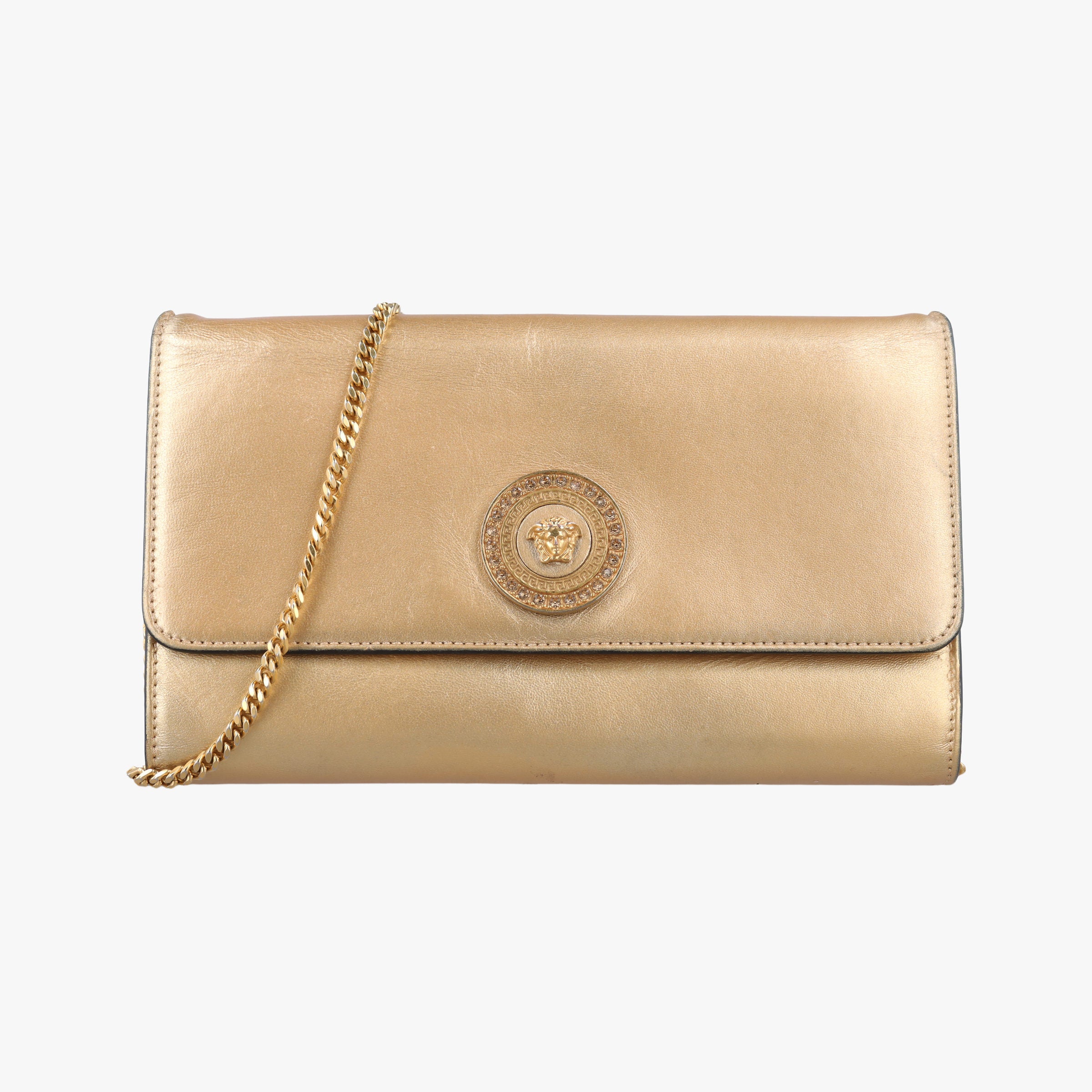 Secondhand VERSACE Medusa Golden Leather  shoulderbag | stylenewstar