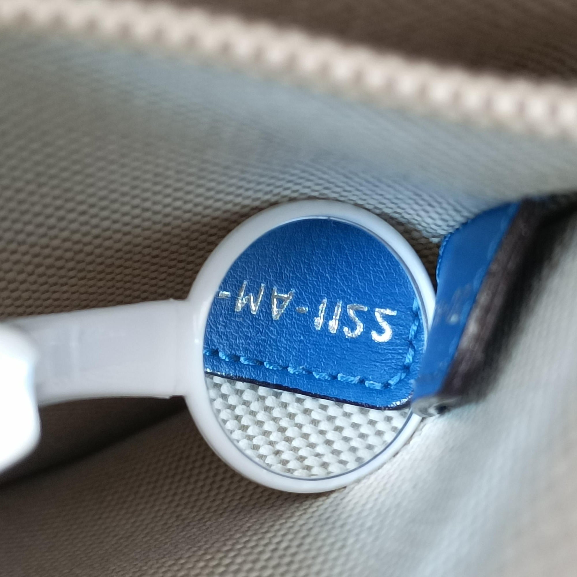 Pre-owned Christian Dior Diorissimo White × Blue Canvas × Leather  shoulderbag | stylenewstar