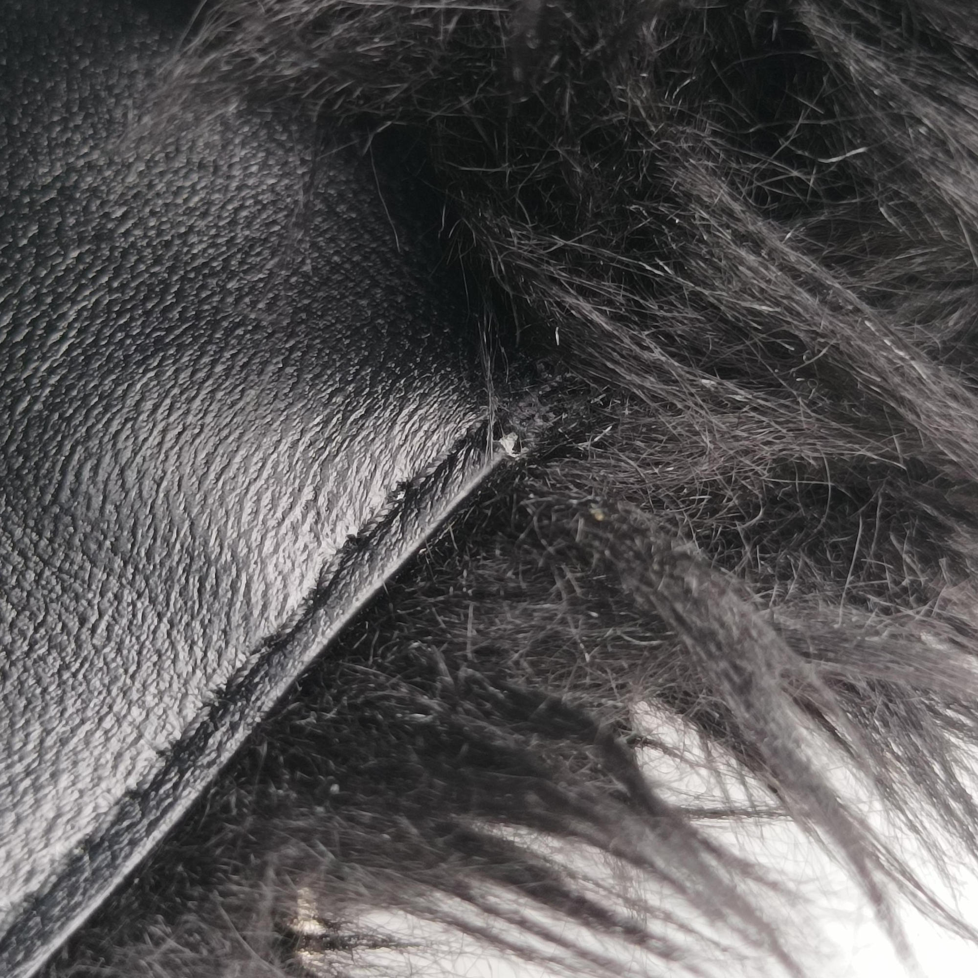Vintage Balenciaga Hourglass Black Faux fur  shoulderbag | stylenewstar