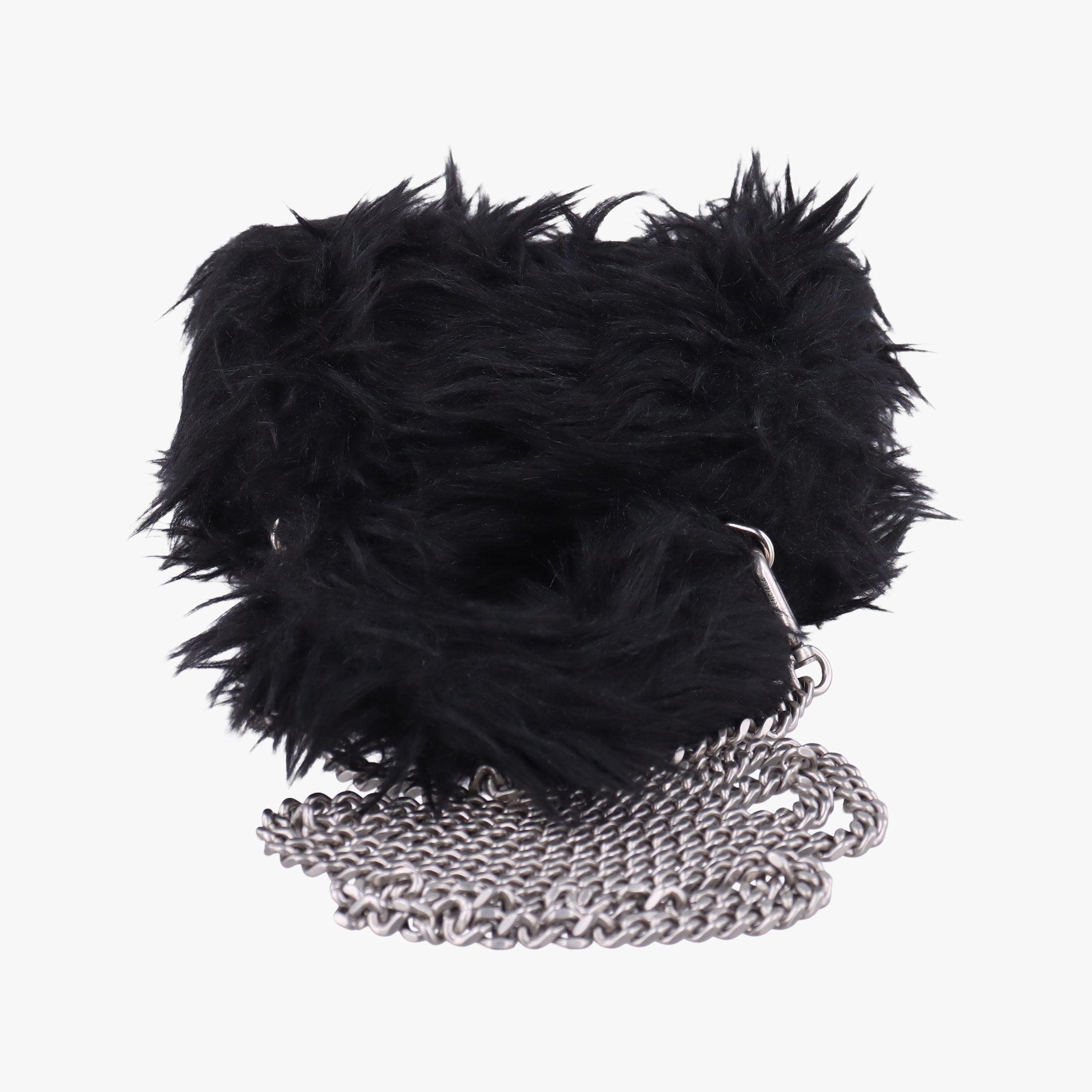 Vintage Balenciaga Hourglass Black Faux fur  shoulderbag | stylenewstar