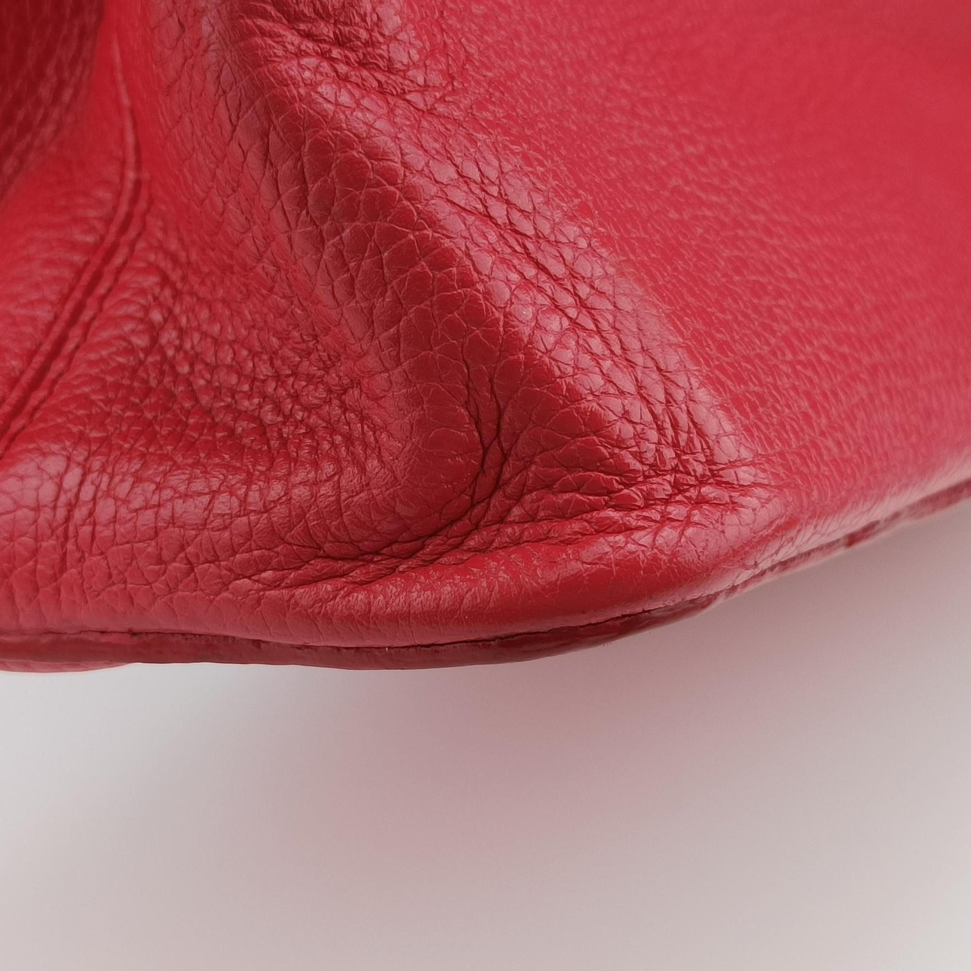 Pre-owned Louis Vuitton Capucines MM Ruby Taurillon Leather × Python N91899 handbag | stylenewstar