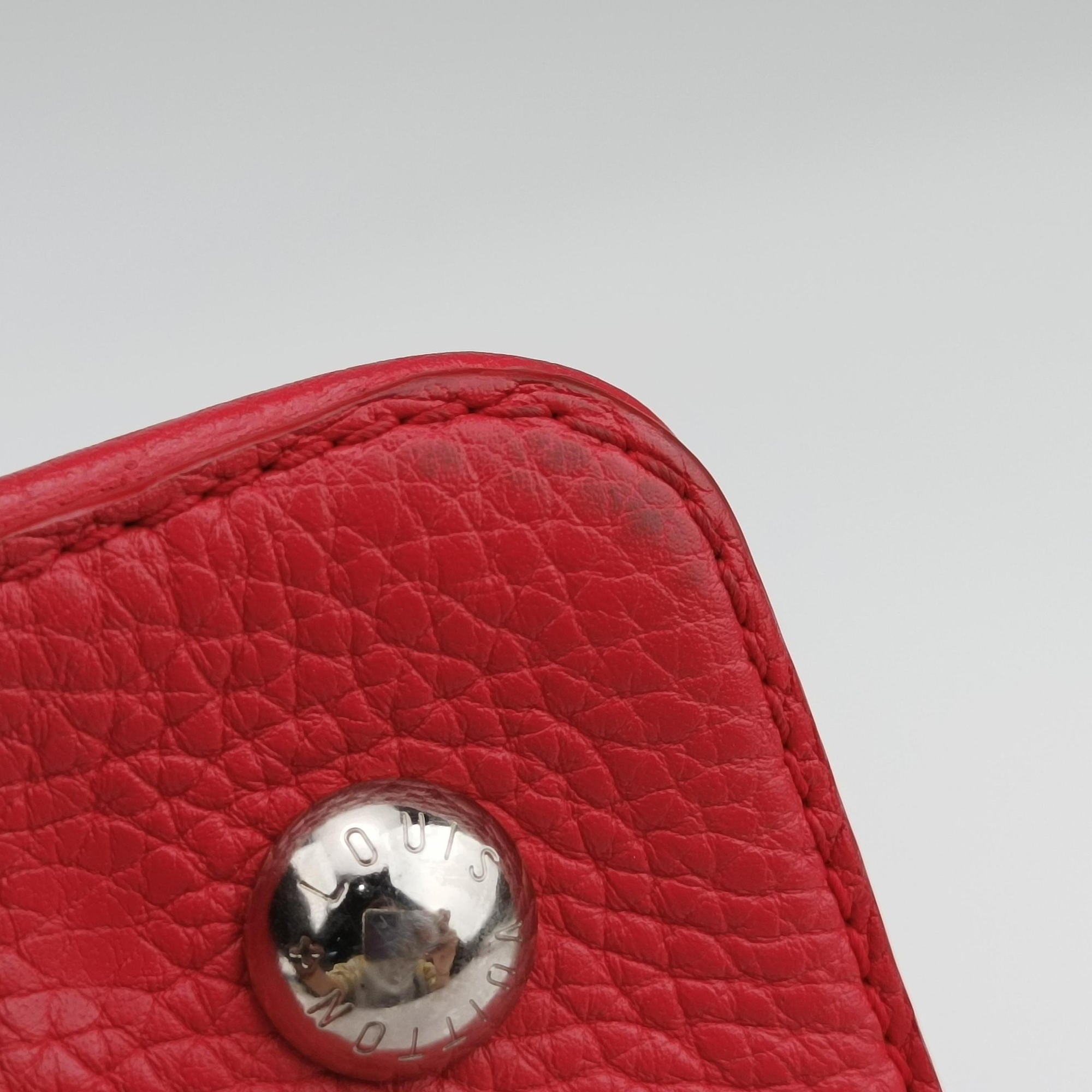 Pre-owned Louis Vuitton Capucines MM Ruby Taurillon Leather × Python N91899 handbag | stylenewstar