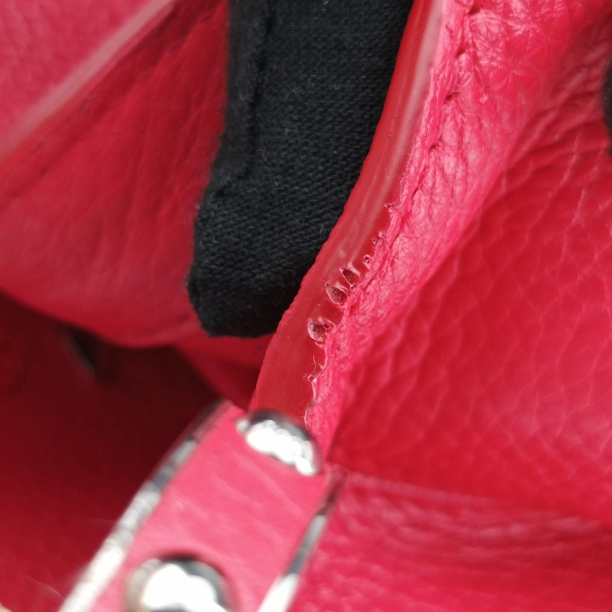 Pre-owned Louis Vuitton Capucines MM Ruby Taurillon Leather × Python N91899 handbag | stylenewstar