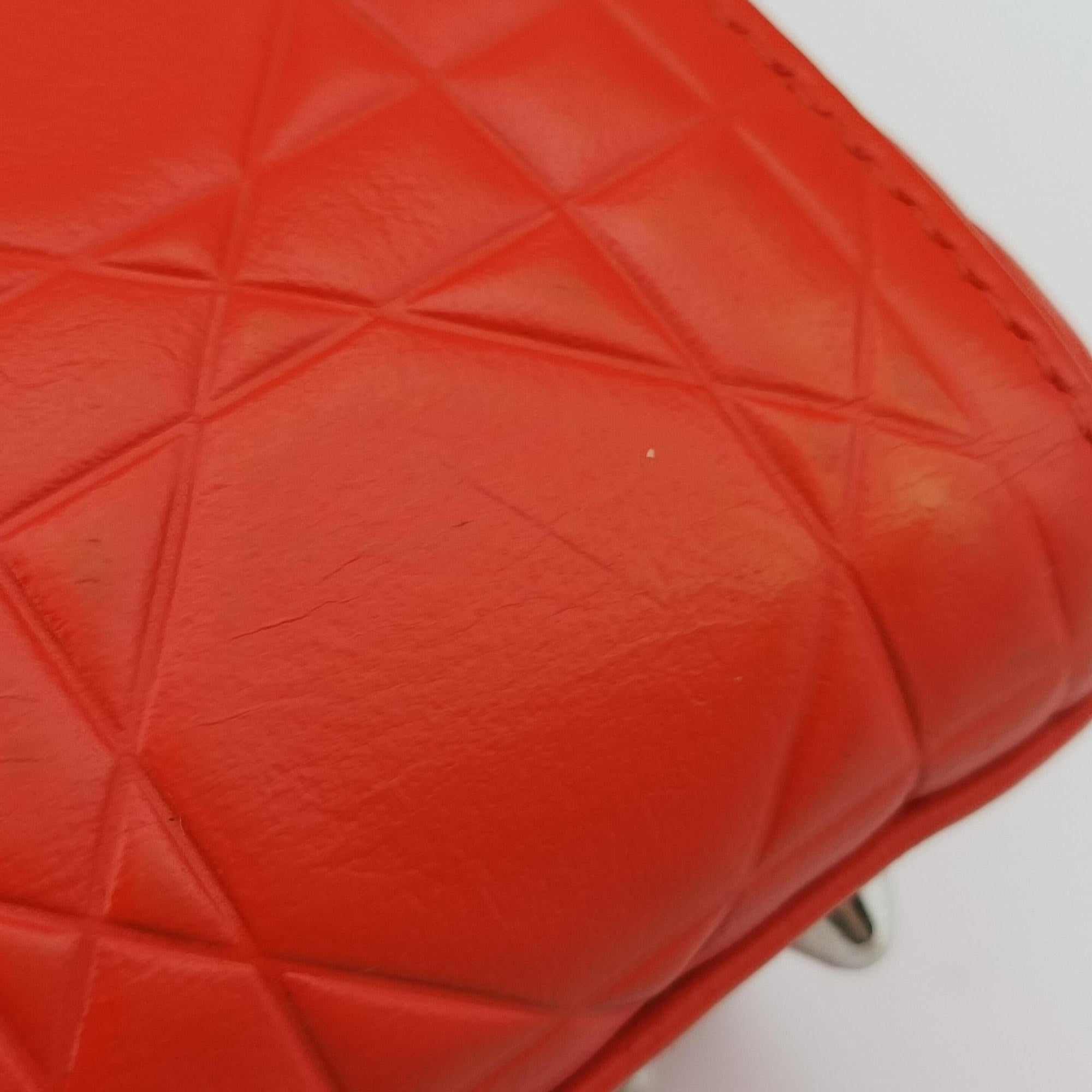 Pre-owned Christian Dior Lady Dior orange Leather  shoulderbag | stylenewstar