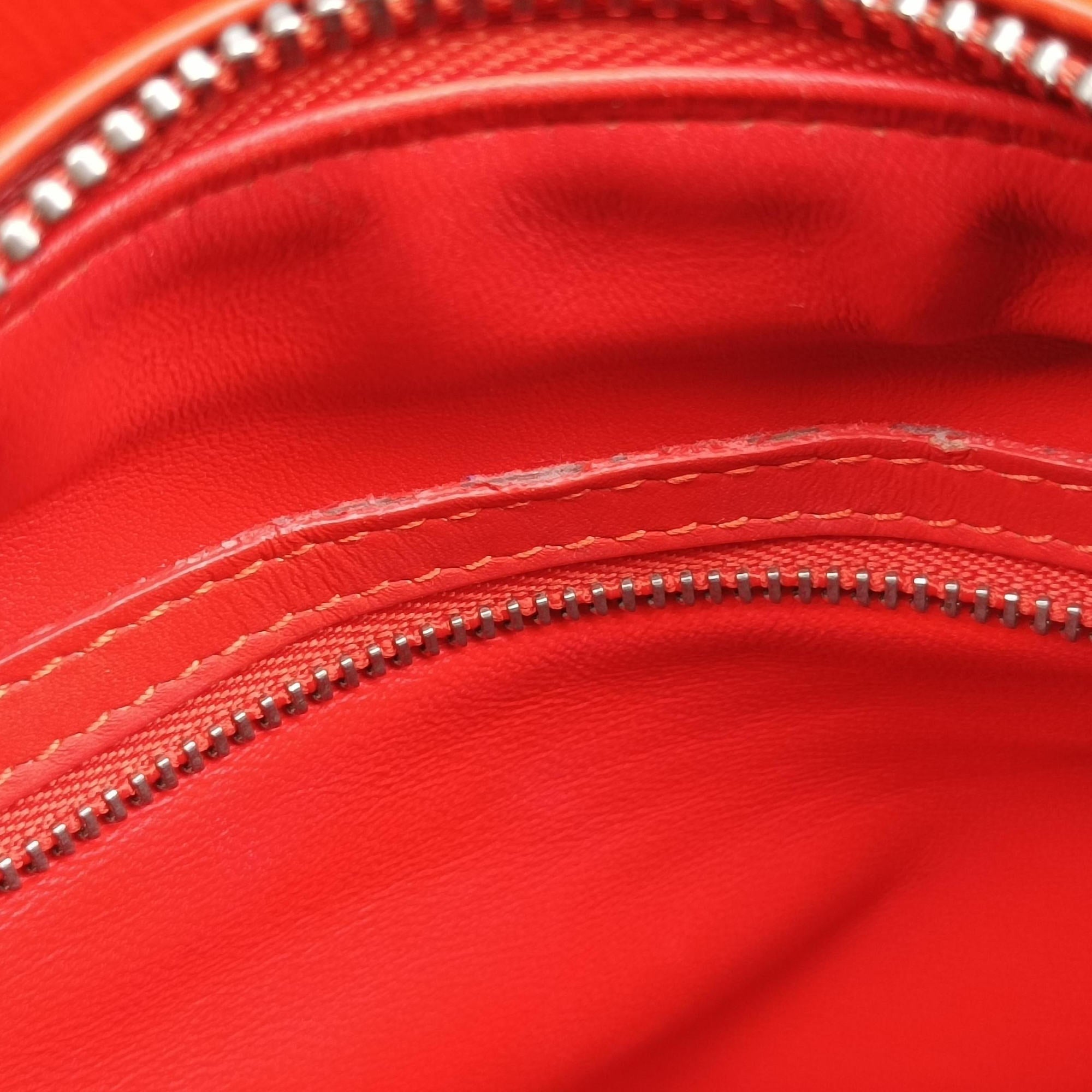 Pre-owned Christian Dior Lady Dior orange Leather  shoulderbag | stylenewstar