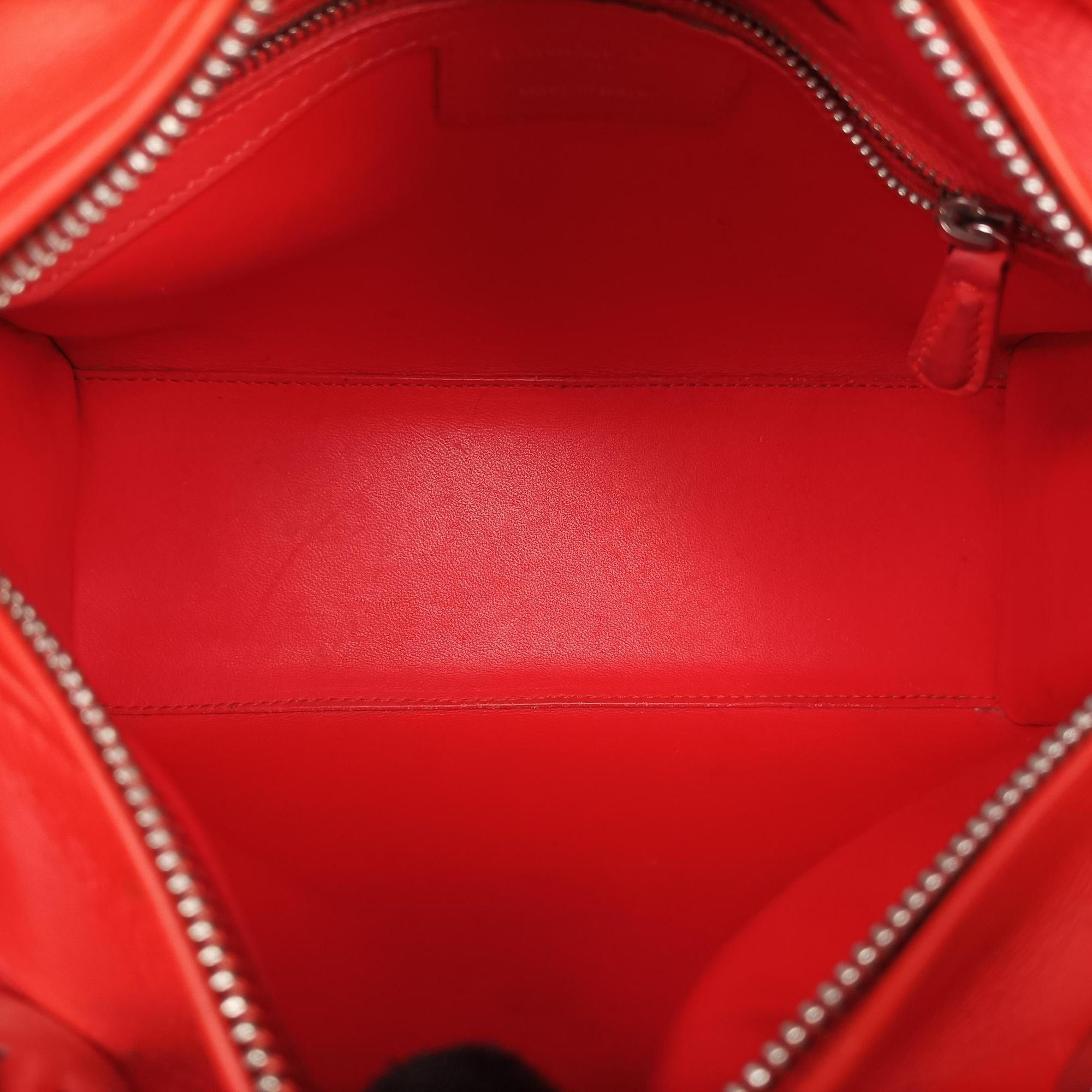 Pre-owned Christian Dior Lady Dior orange Leather  shoulderbag | stylenewstar