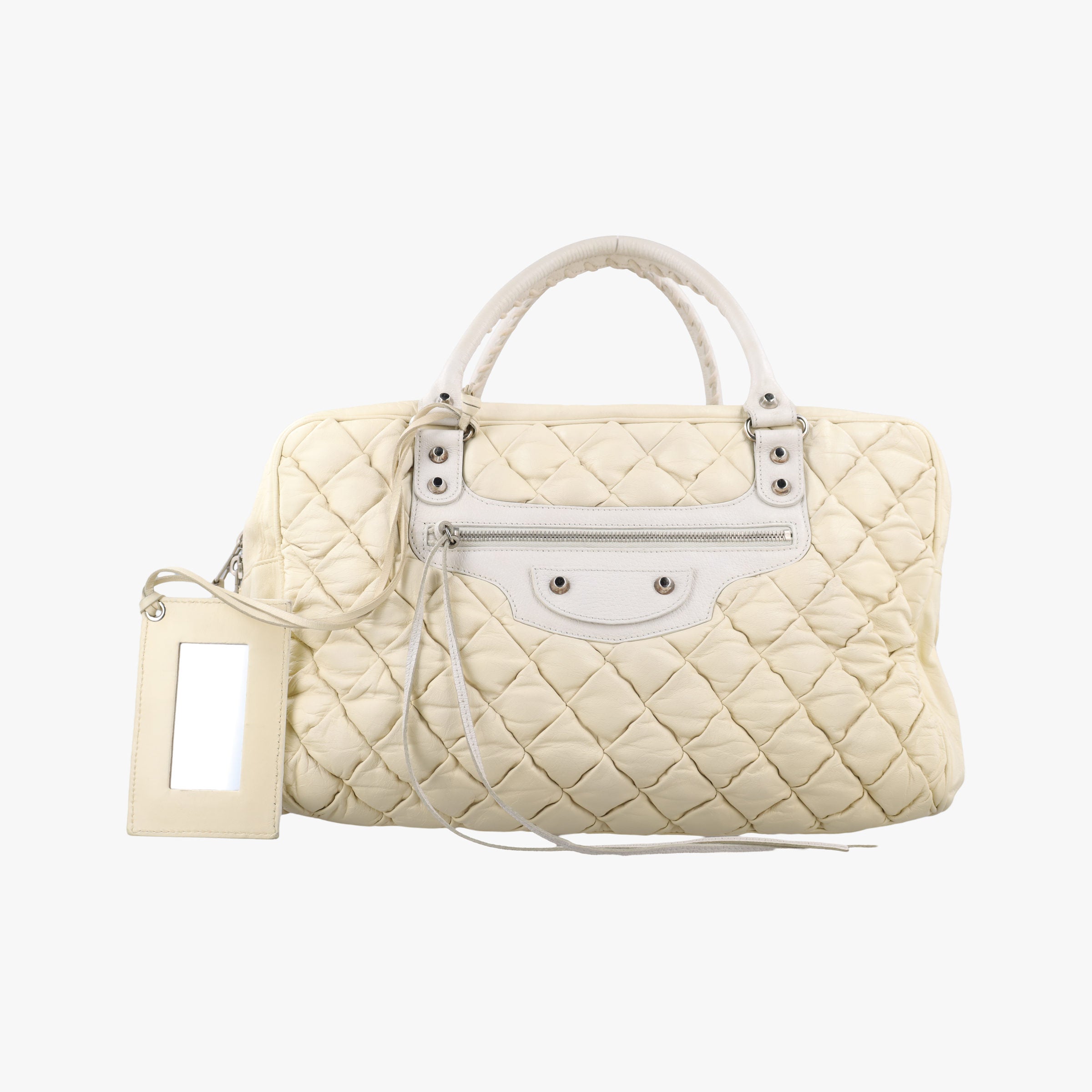 Pre-owned Balenciaga The Matelasse Beige leather  handbag | stylenewstar
