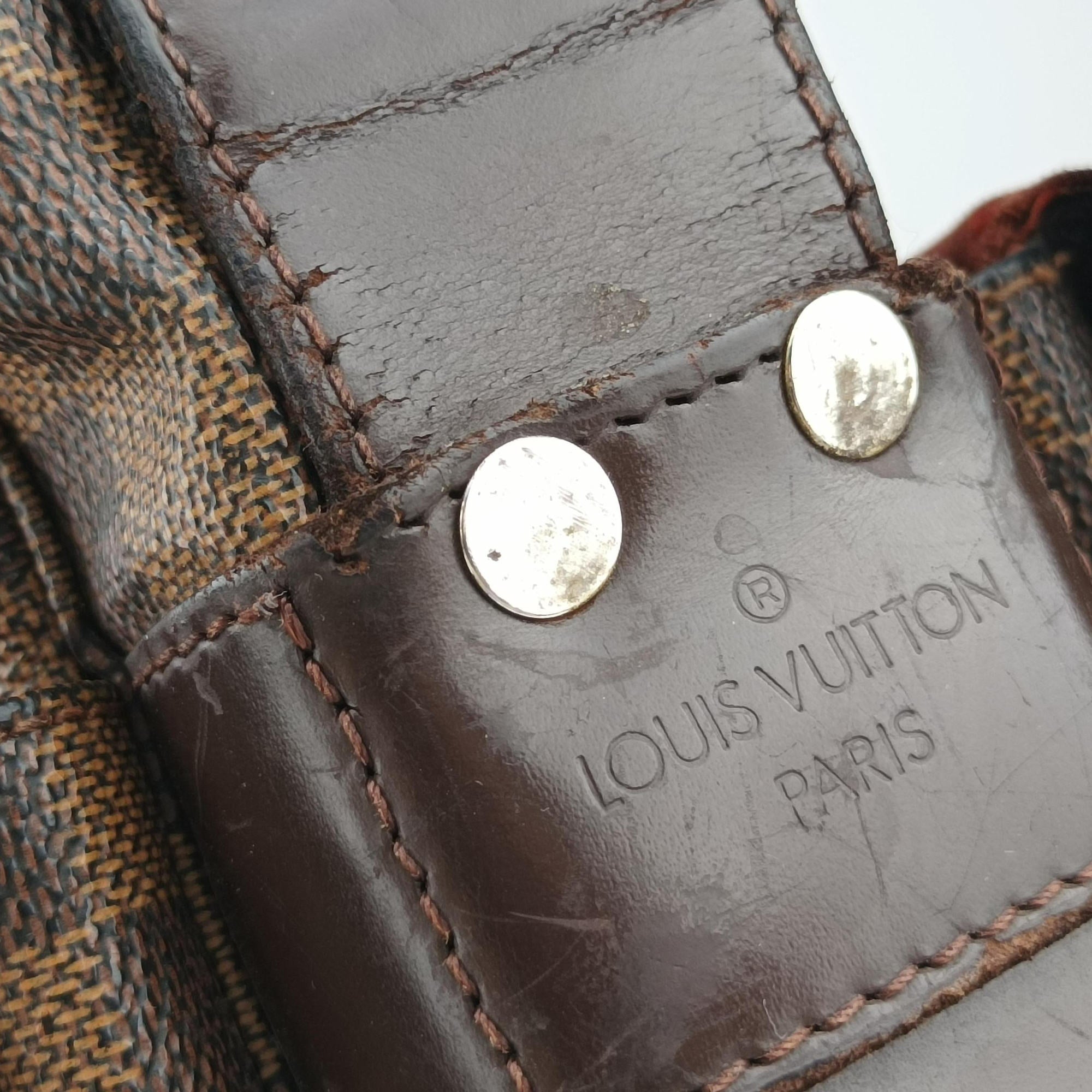 Pre-owned Louis Vuitton NAVIGLIO EBENE Damier Canvas N45255 crossbodybag | stylenewstar