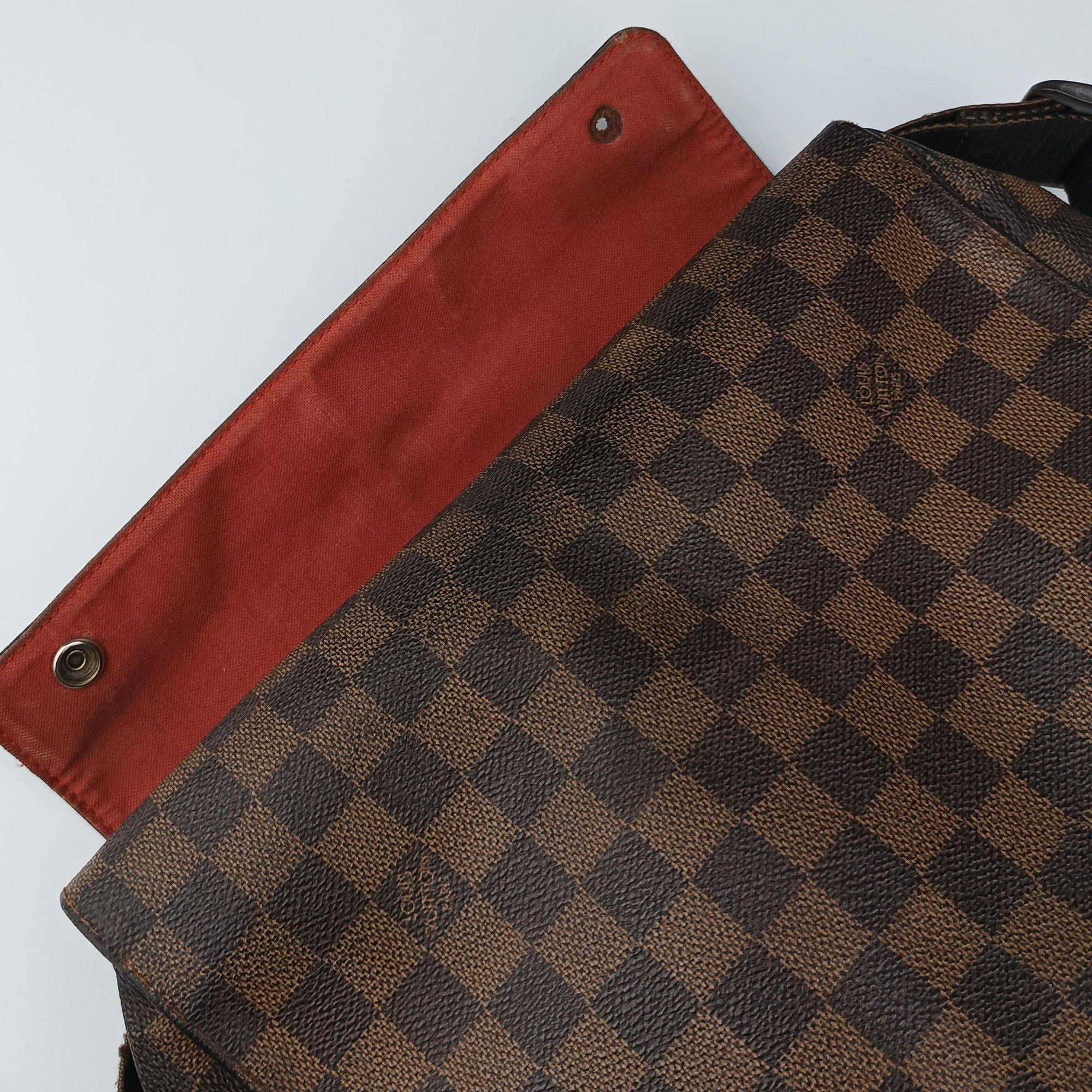 Pre-owned Louis Vuitton NAVIGLIO EBENE Damier Canvas N45255 crossbodybag | stylenewstar