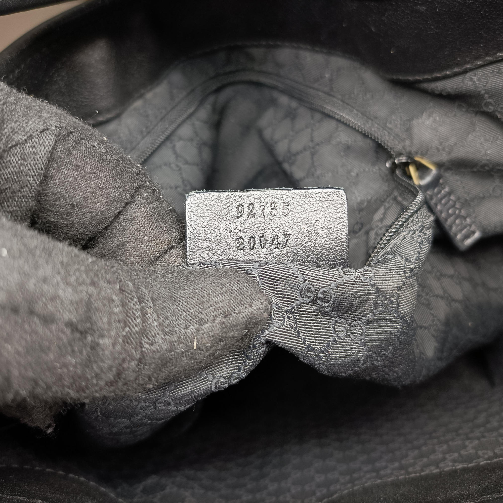 Secondhand Gucci Jackie Black x beige canvas×leather 92735 shoulderbag | stylenewstar