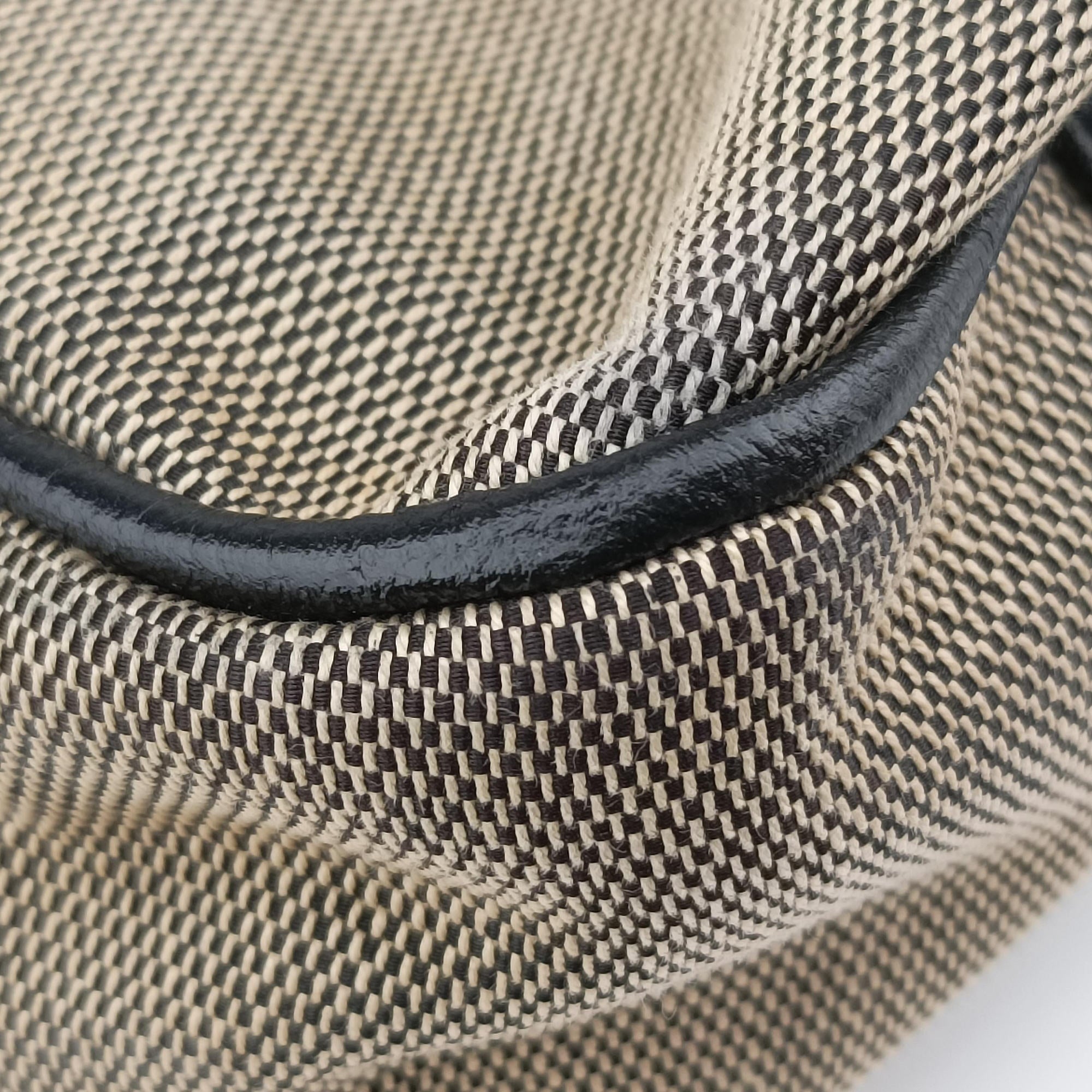 Secondhand Gucci Jackie Black x beige canvas×leather 92735 shoulderbag | stylenewstar