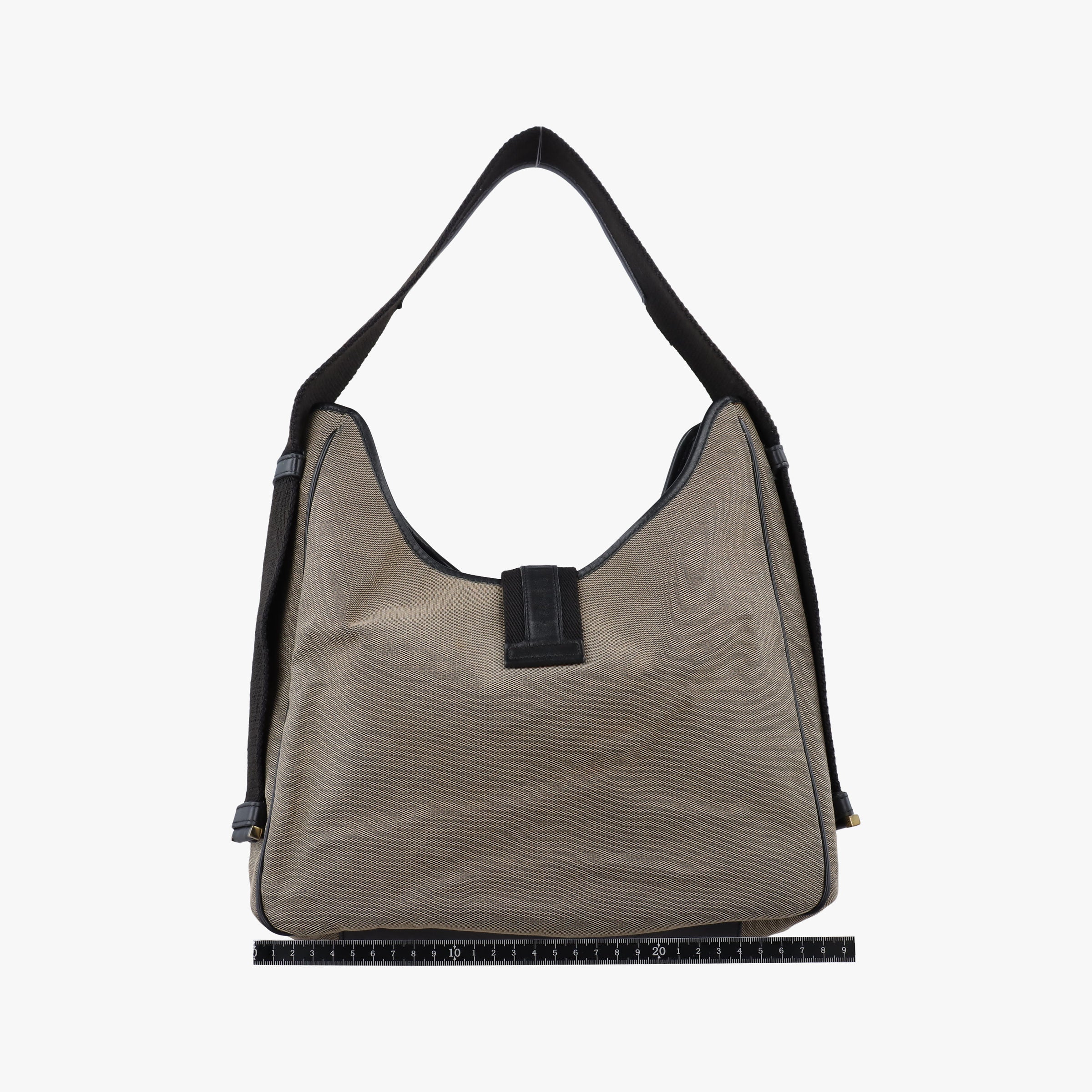 Secondhand Gucci Jackie Black x beige canvas×leather 92735 shoulderbag | stylenewstar