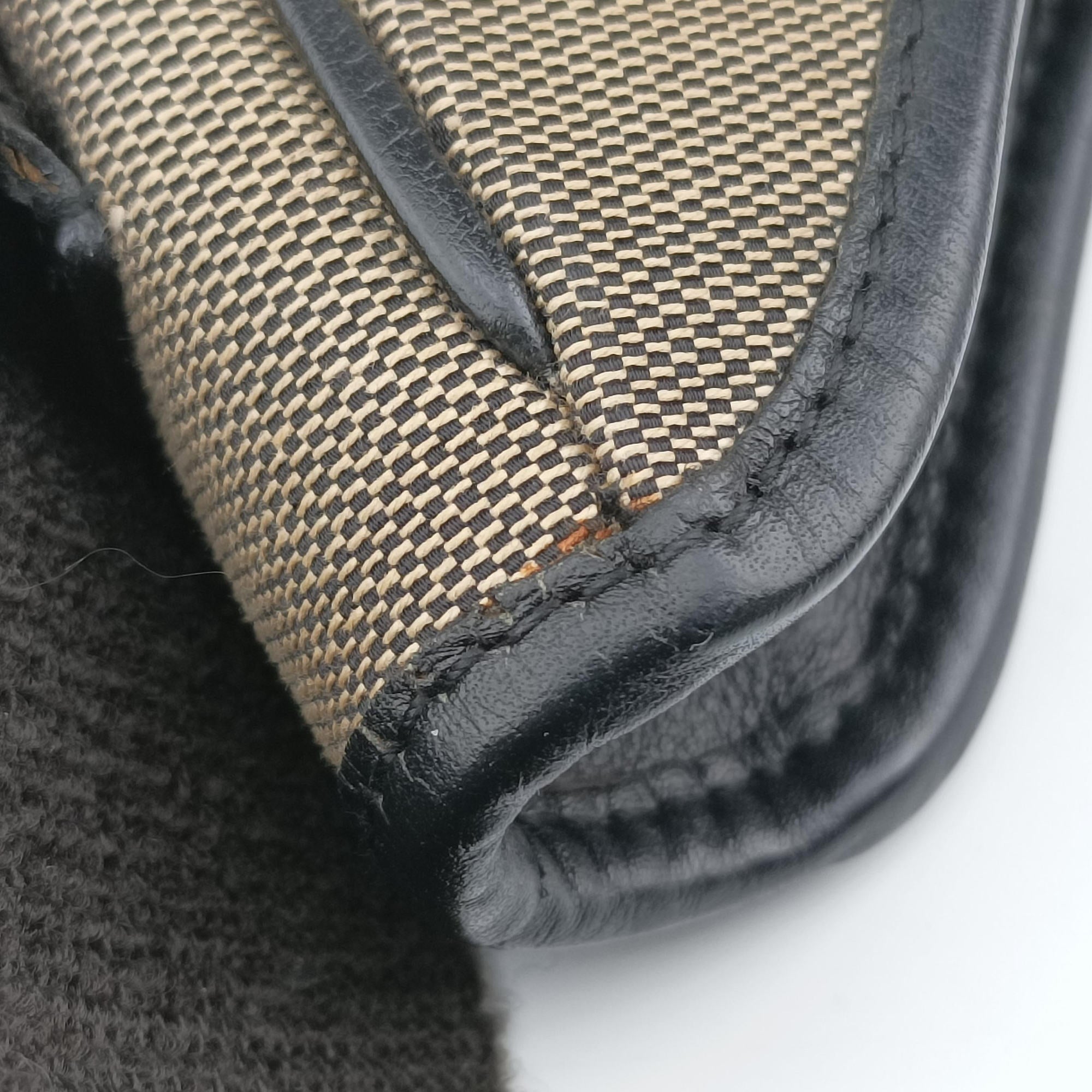 Secondhand Gucci Jackie Black x beige canvas×leather 92735 shoulderbag | stylenewstar