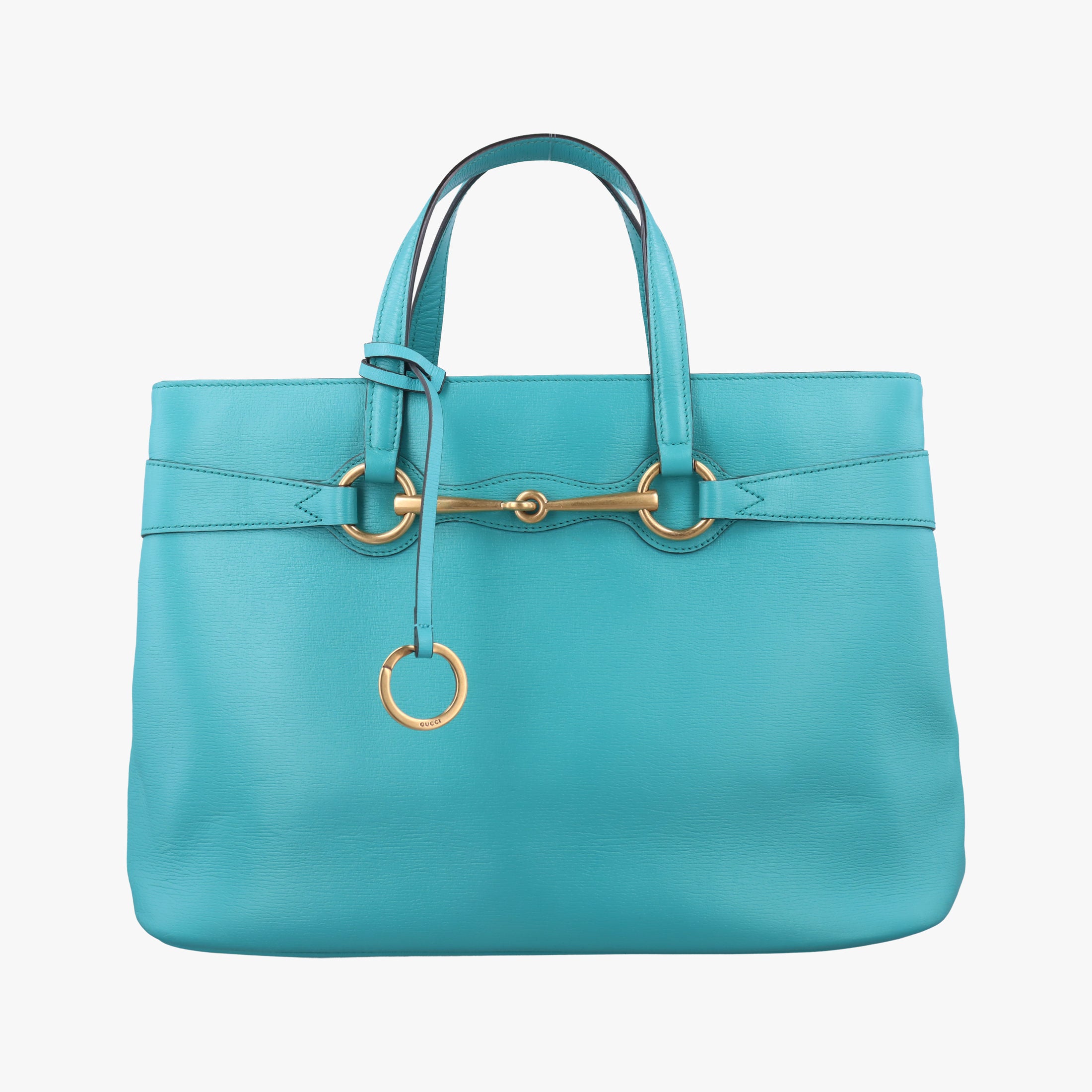 Pre-owned Gucci Bright Bit Blue Leather 319795 handbag | stylenewstar