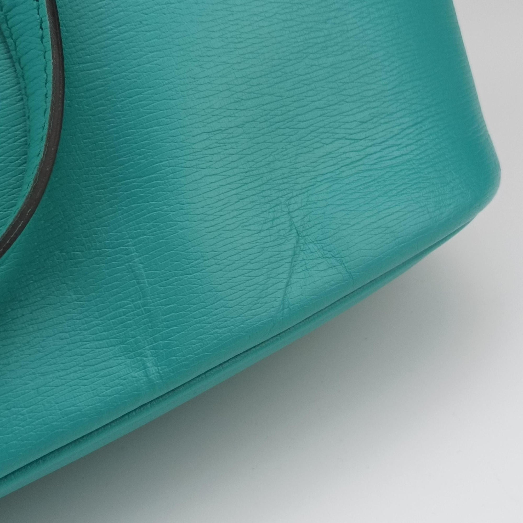 Pre-owned Gucci Bright Bit Blue Leather 319795 handbag | stylenewstar