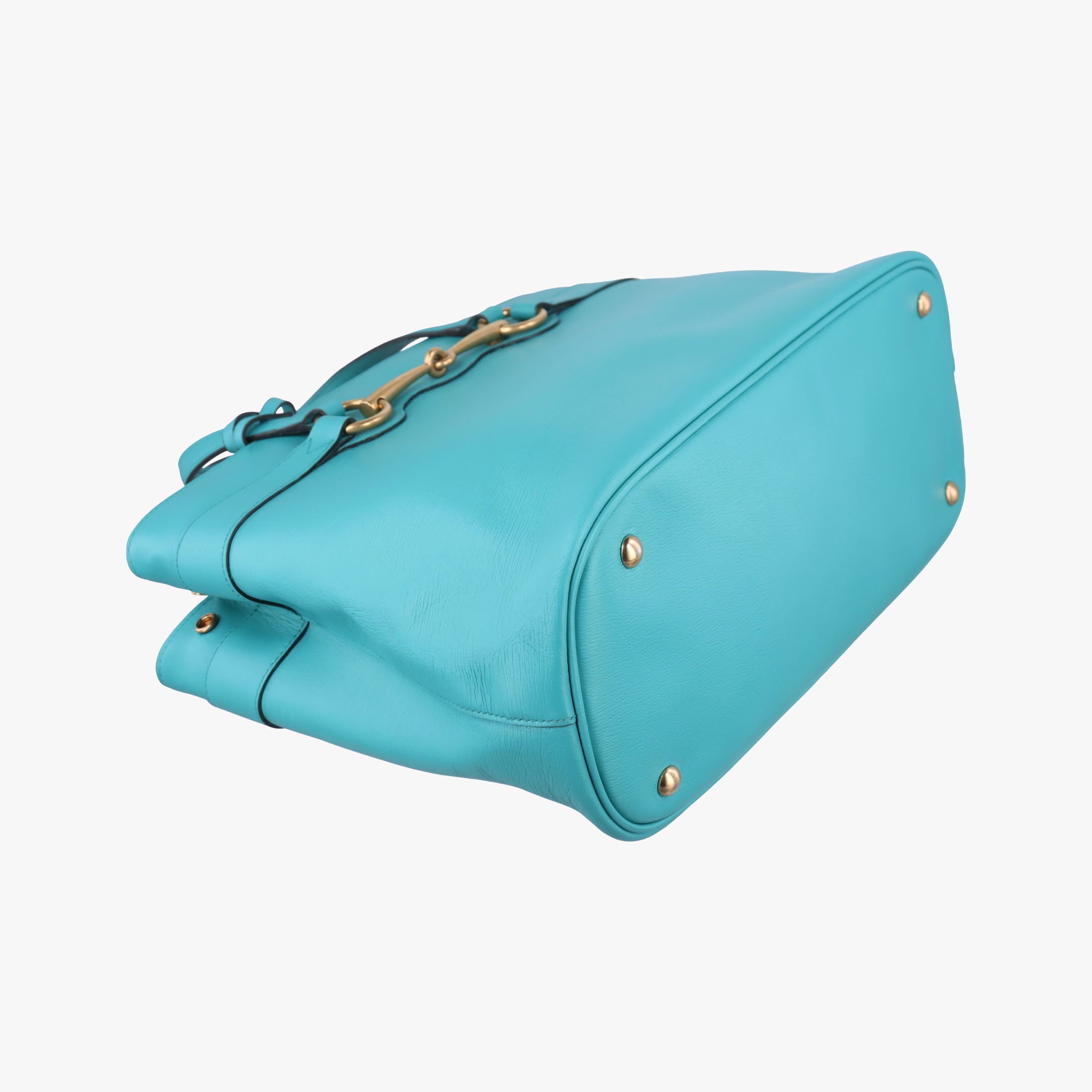 Pre-owned Gucci Bright Bit Blue Leather 319795 handbag | stylenewstar