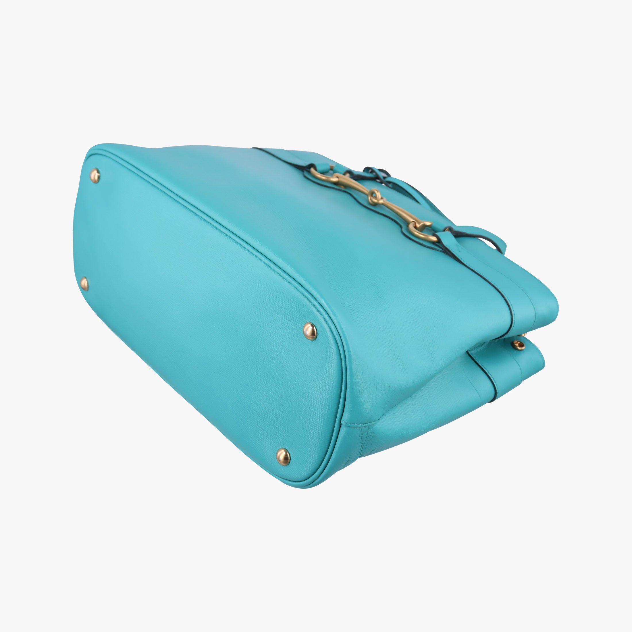 Pre-owned Gucci Bright Bit Blue Leather 319795 handbag | stylenewstar