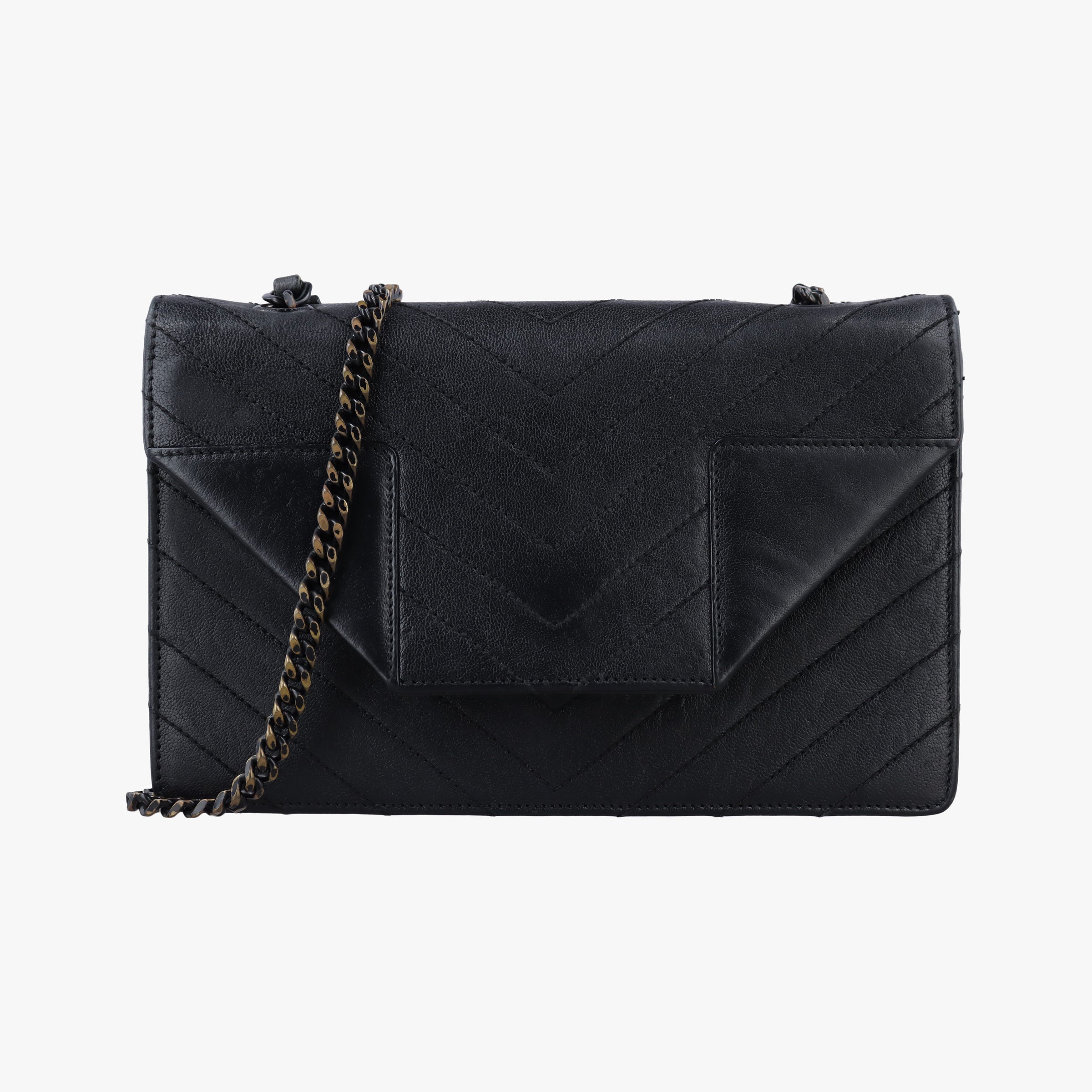 Pre-owned Yves Saint Laurent Small Betty Flap Black Leather 400433 shoulderbag | stylenewstar