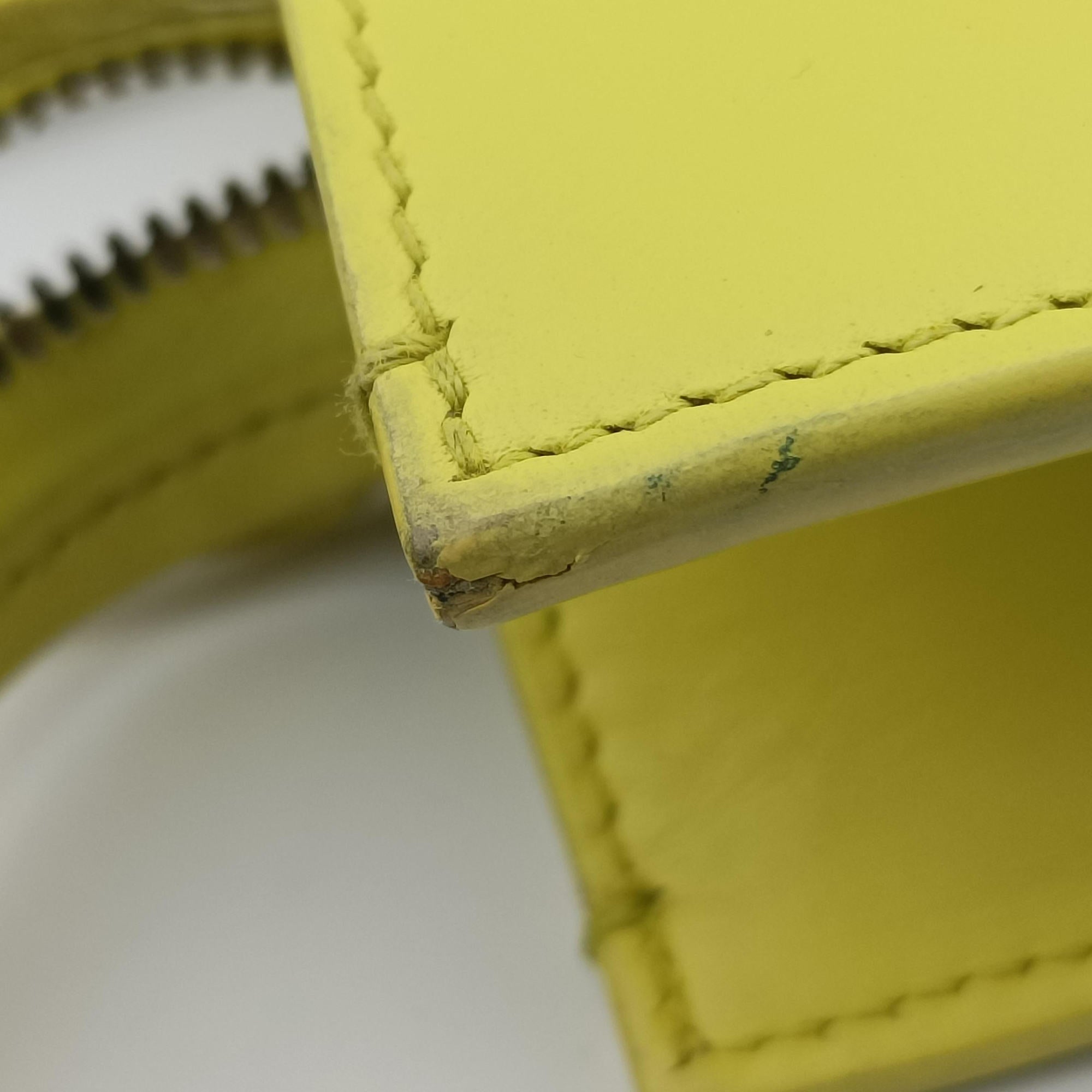 Pre-owned Balenciaga Cable Shopper Yellow Leather  shoulderbag | stylenewstar