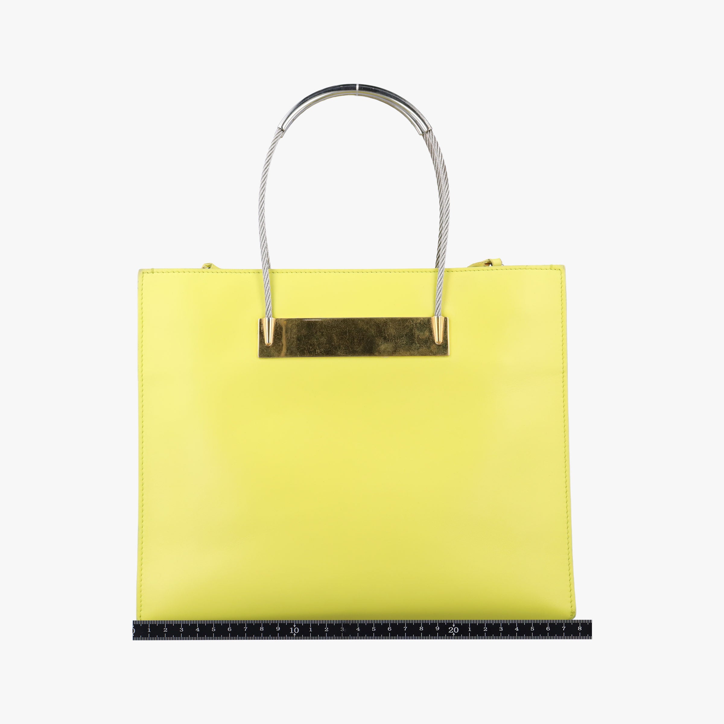 Pre-owned Balenciaga Cable Shopper Yellow Leather  shoulderbag | stylenewstar