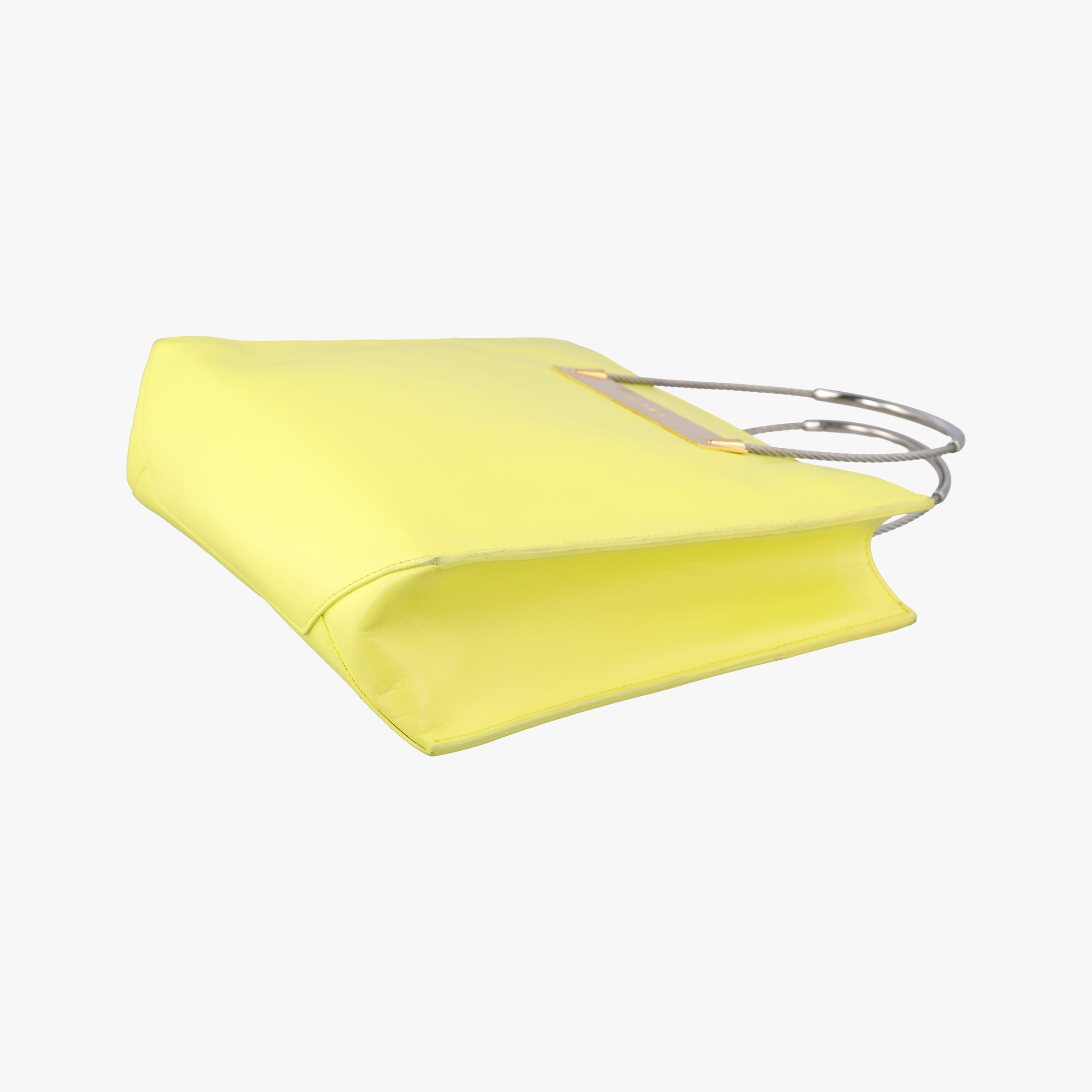 Pre-owned Balenciaga Cable Shopper Yellow Leather  shoulderbag | stylenewstar