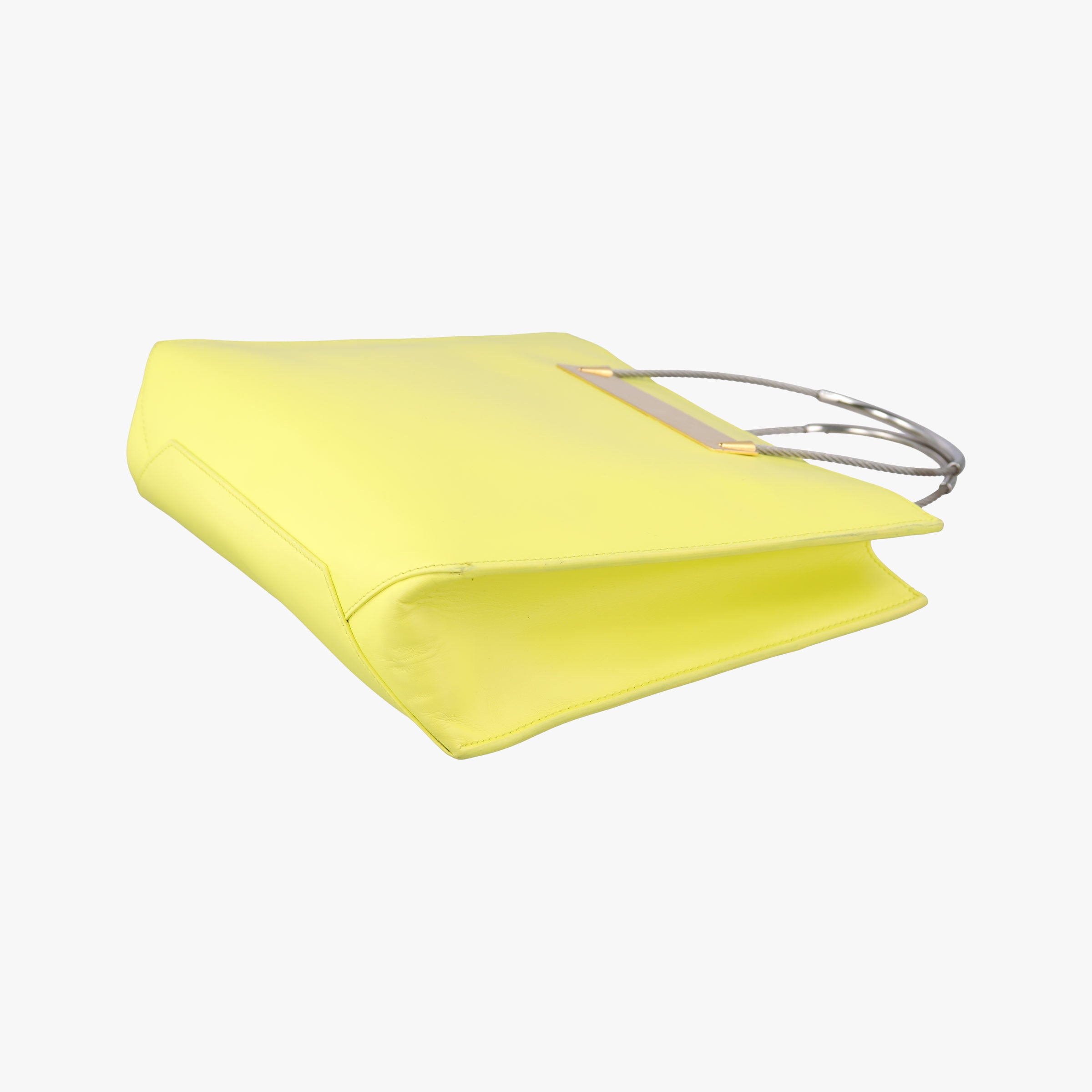 Pre-owned Balenciaga Cable Shopper Yellow Leather  shoulderbag | stylenewstar