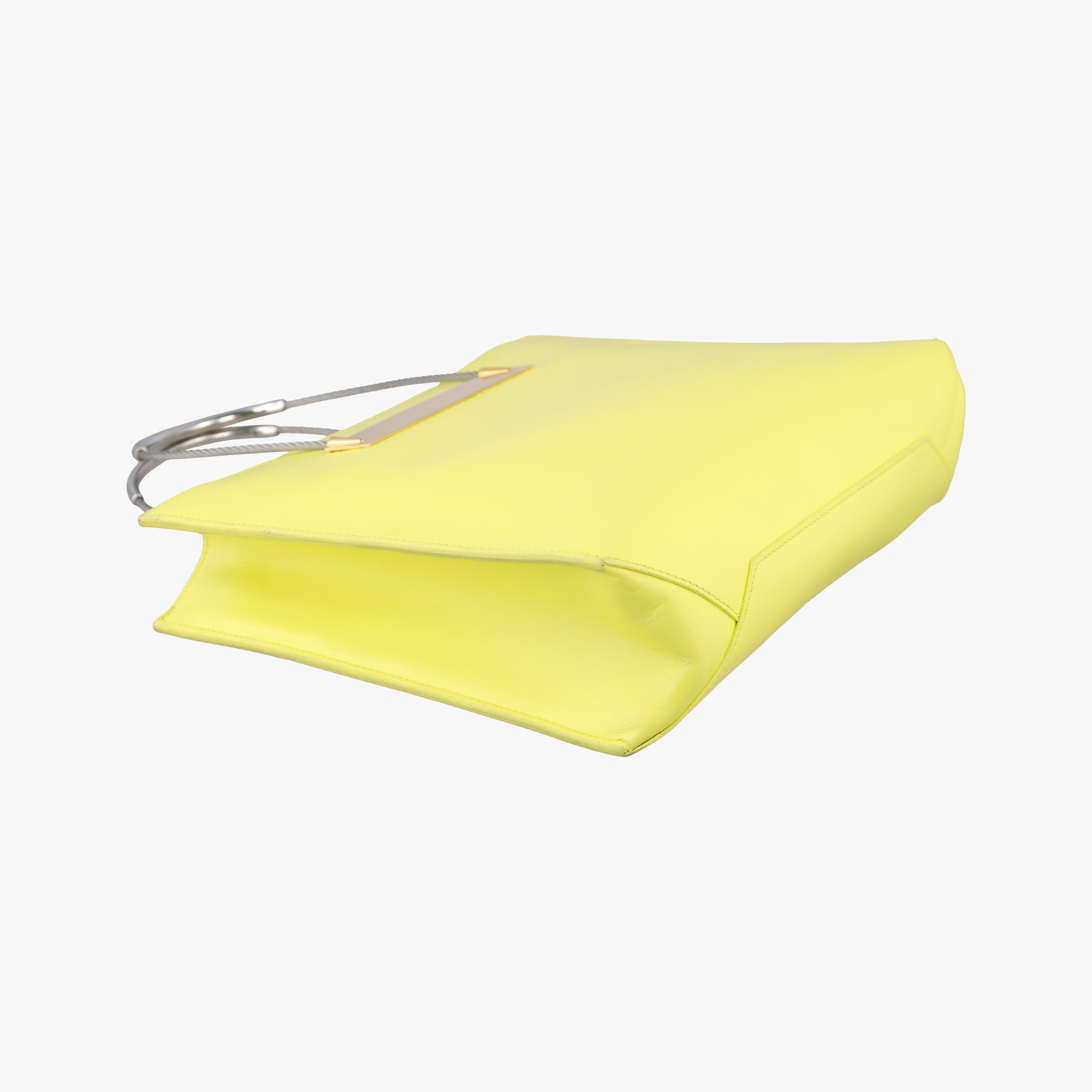 Pre-owned Balenciaga Cable Shopper Yellow Leather  shoulderbag | stylenewstar