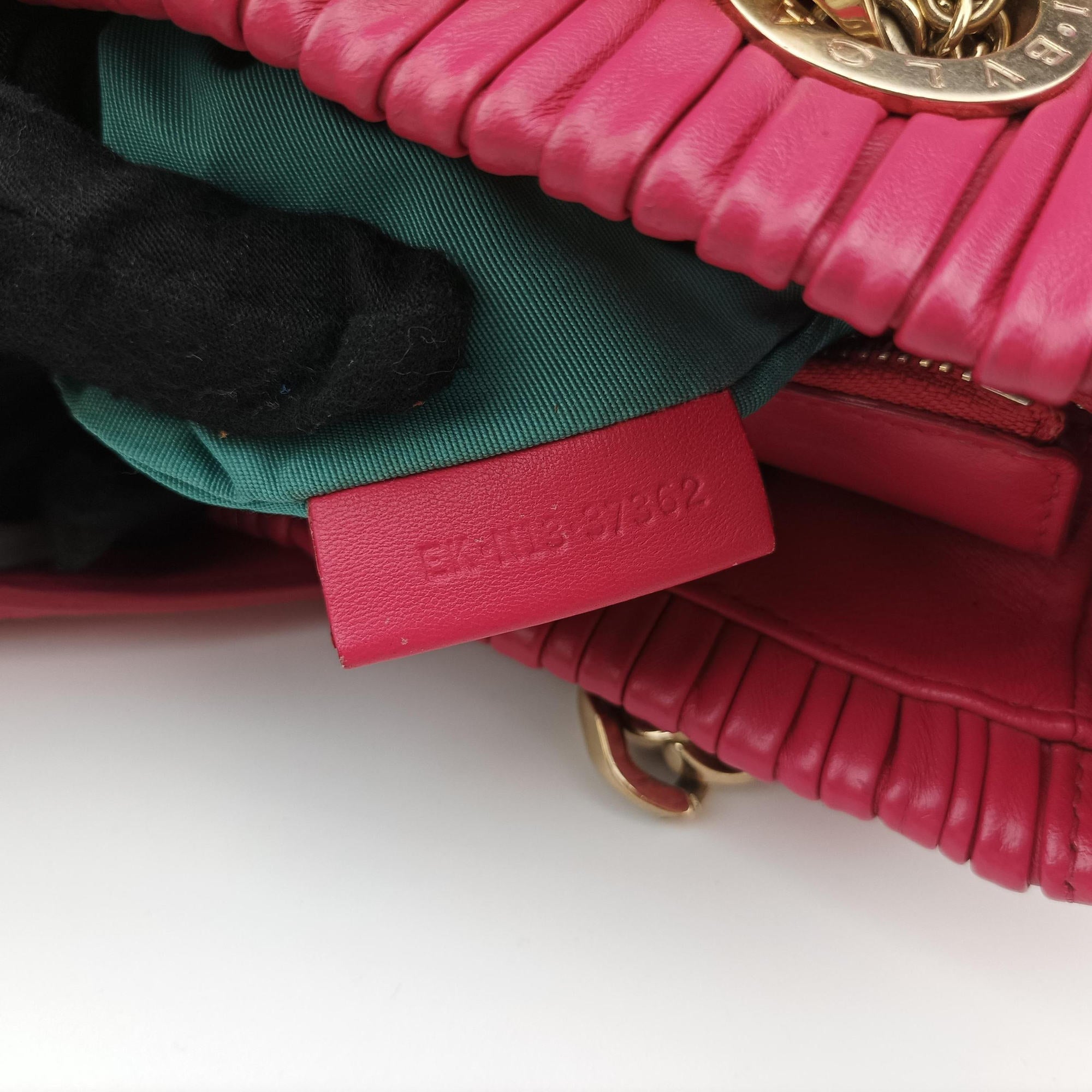 Secondhand Bvlgari Monte Red leather  handbag | stylenewstar