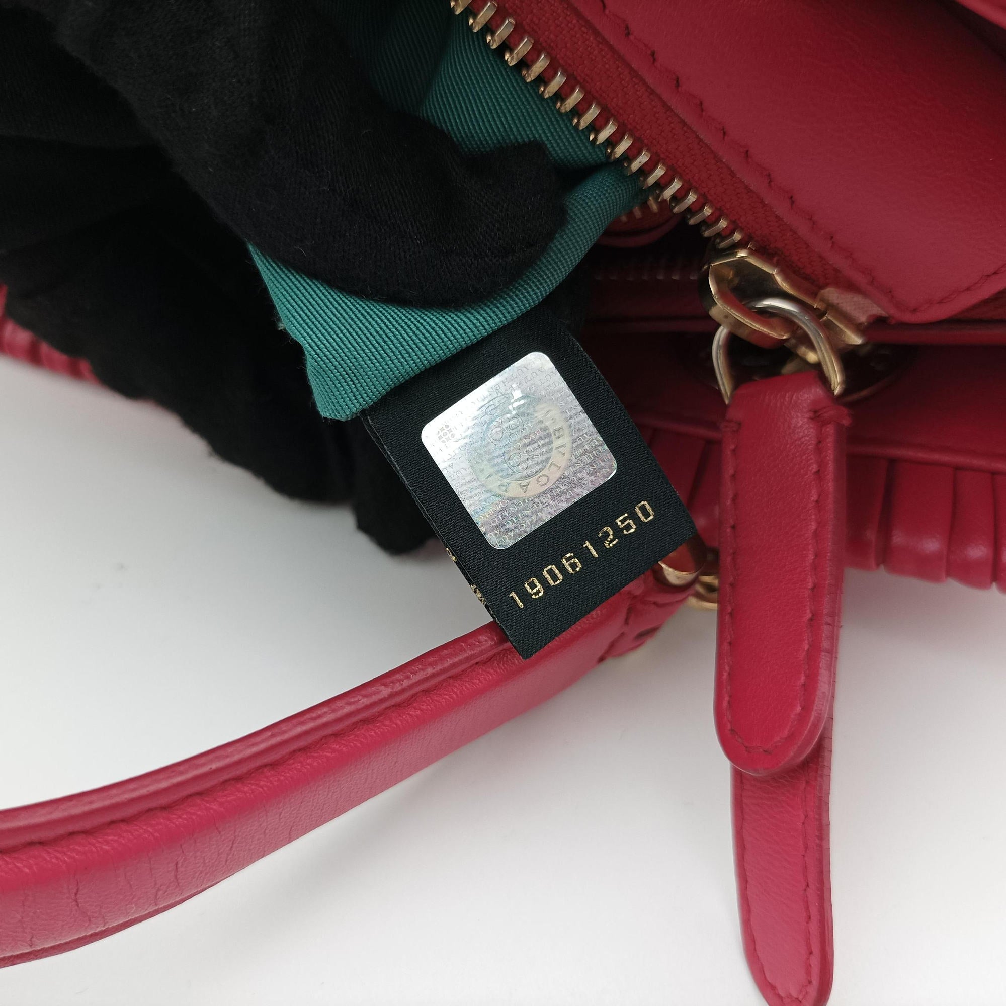 Secondhand Bvlgari Monte Red leather  handbag | stylenewstar