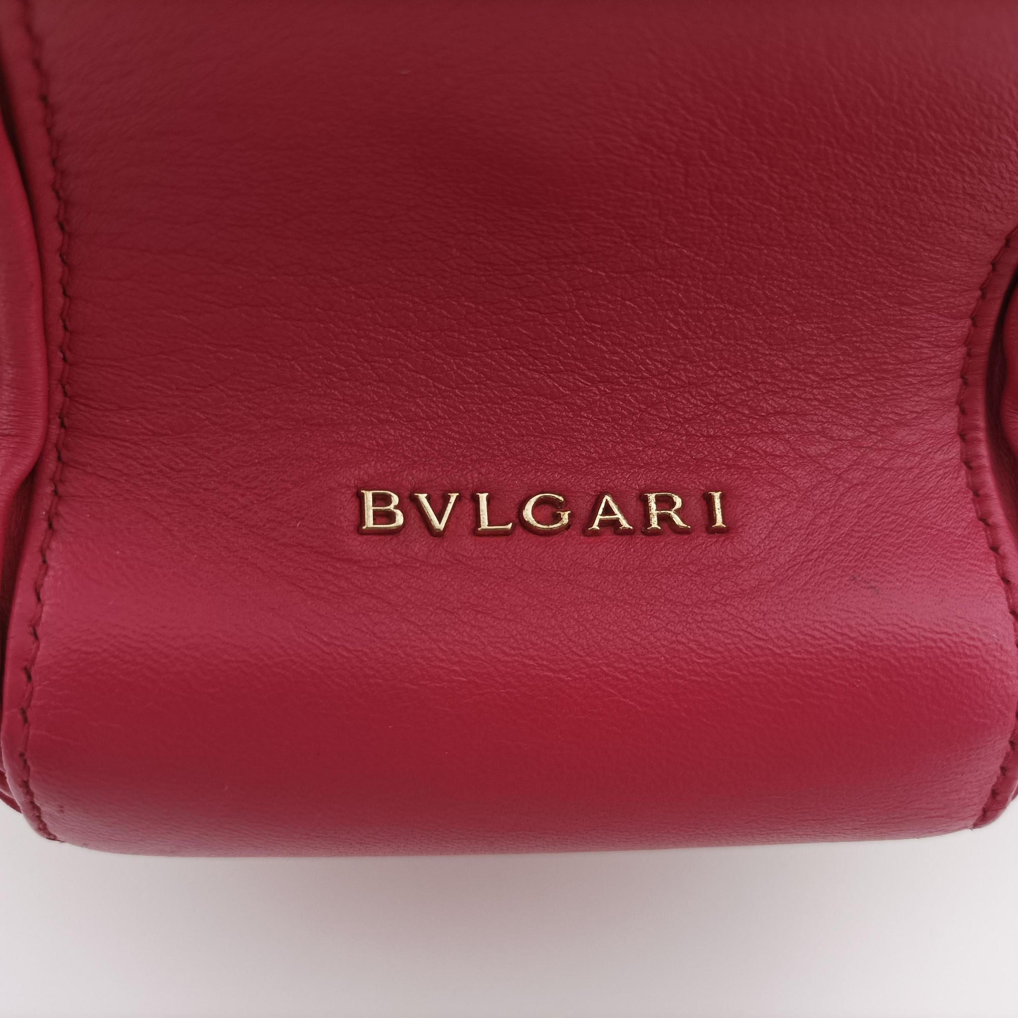 Secondhand Bvlgari Monte Red leather  handbag | stylenewstar