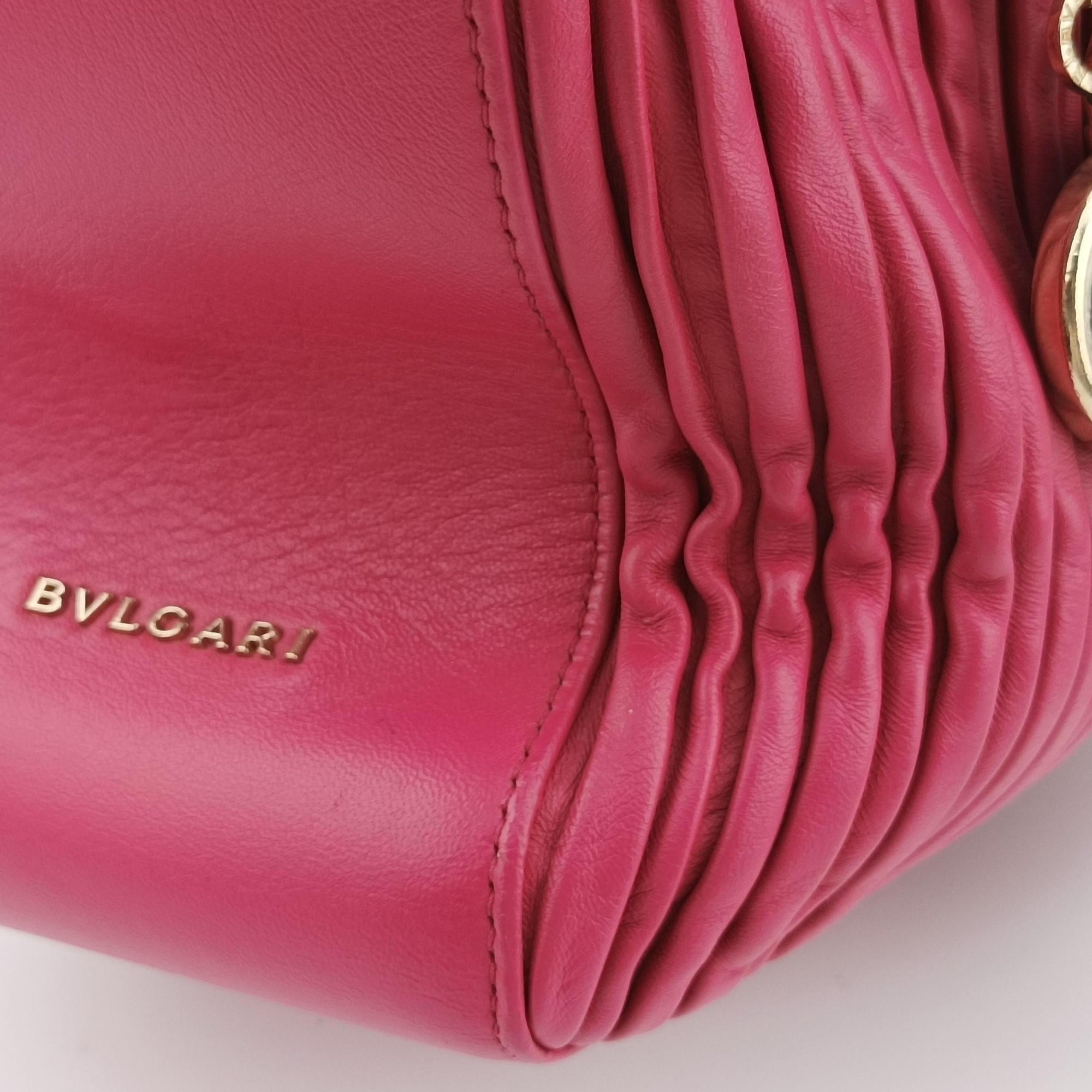 Secondhand Bvlgari Monte Red leather  handbag | stylenewstar