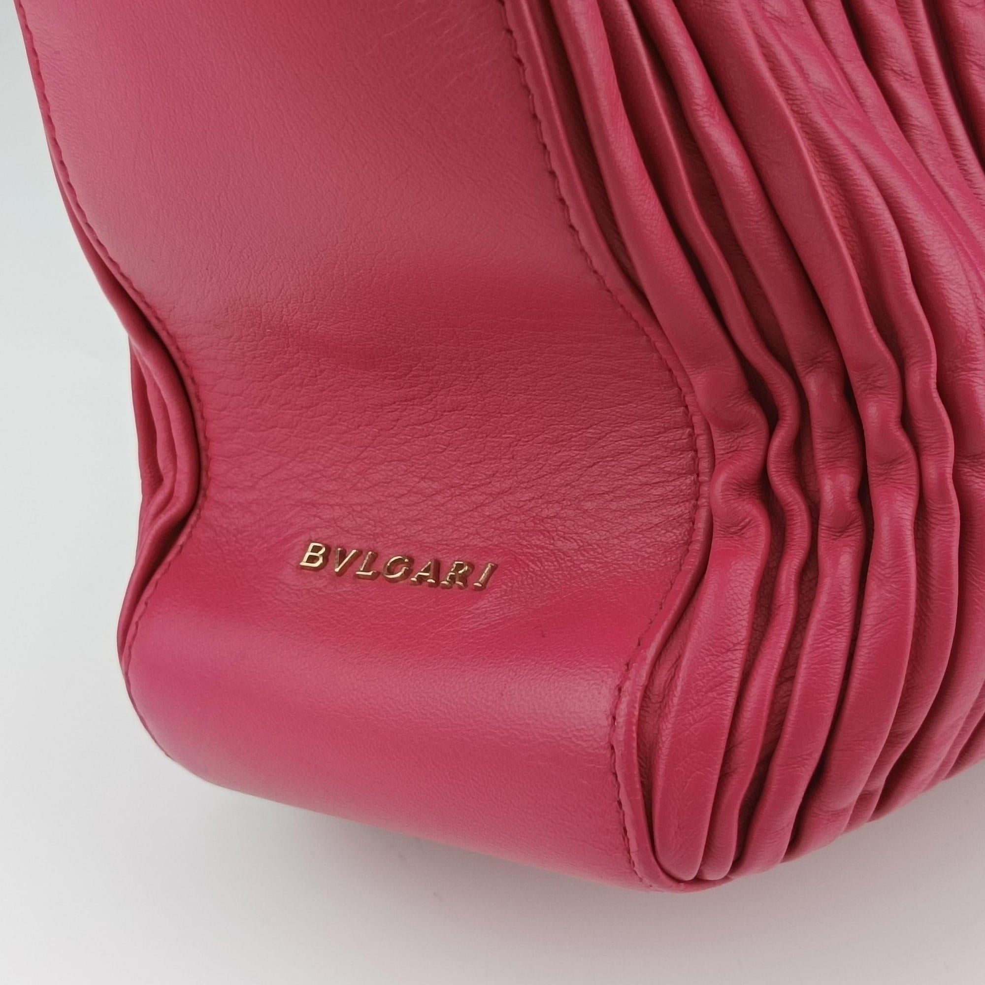 Secondhand Bvlgari Monte Red leather  handbag | stylenewstar