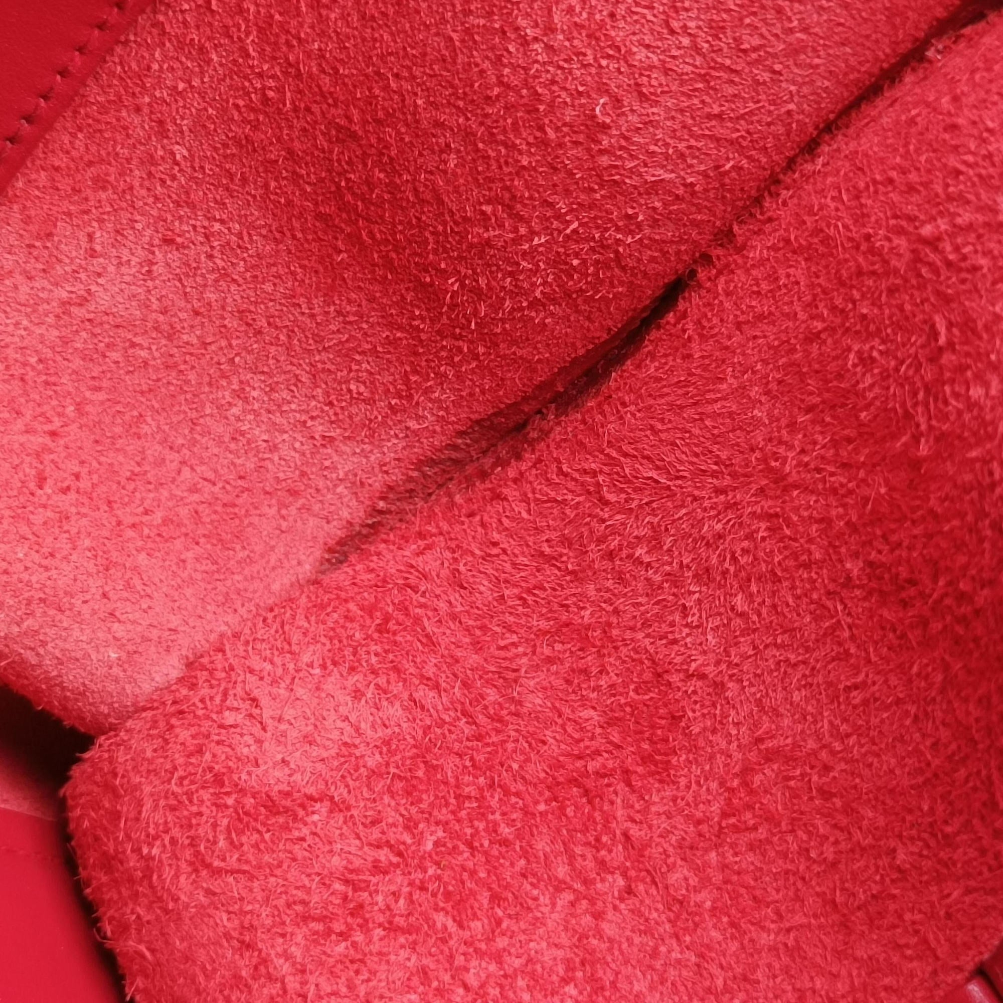 Pre-owned Yves Saint Laurent Y Ligne Petit Cabas Red Leather 311210 shoulderbag | stylenewstar