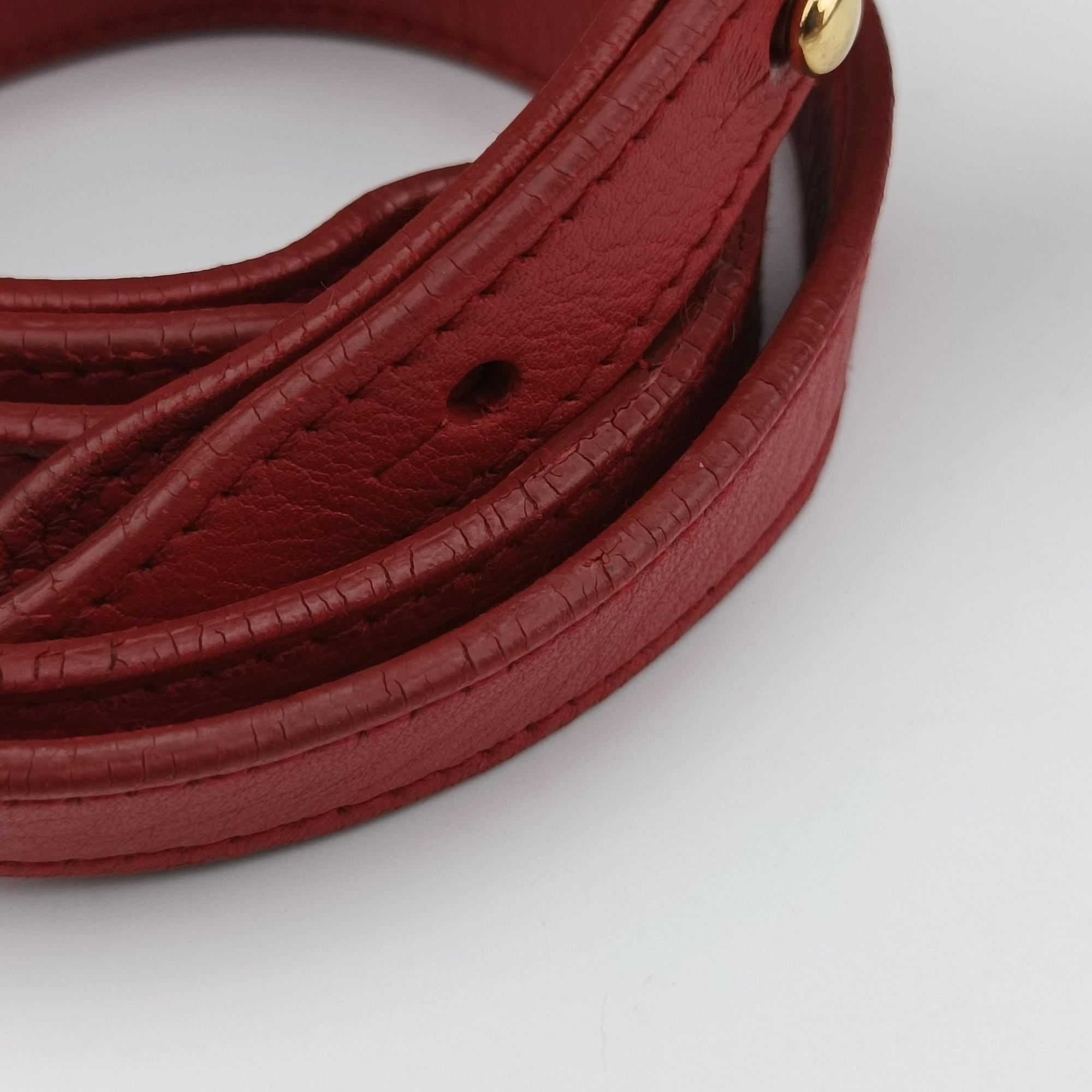 Pre-owned Yves Saint Laurent Y Ligne Petit Cabas Red Leather 311210 shoulderbag | stylenewstar