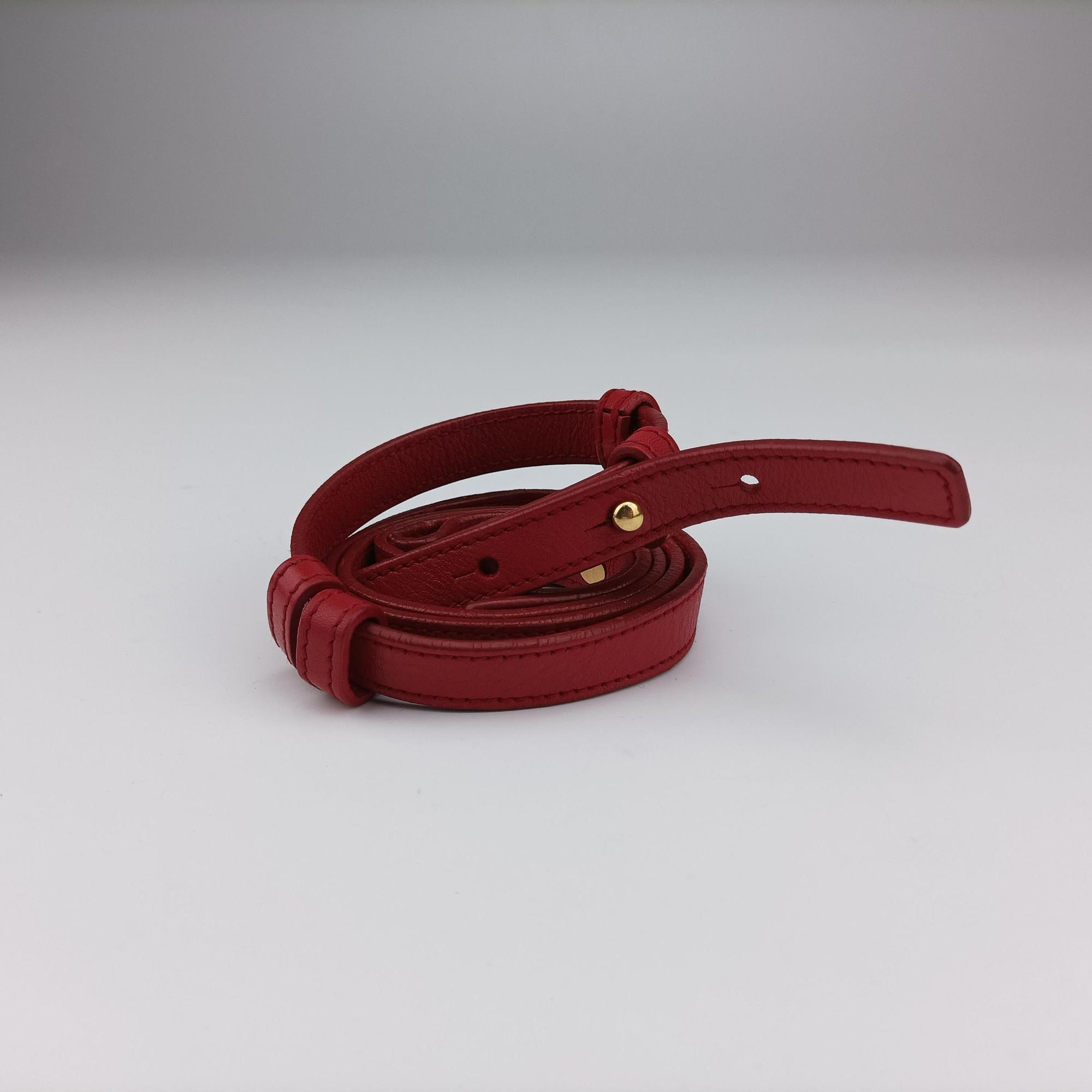Pre-owned Yves Saint Laurent Y Ligne Petit Cabas Red Leather 311210 shoulderbag | stylenewstar