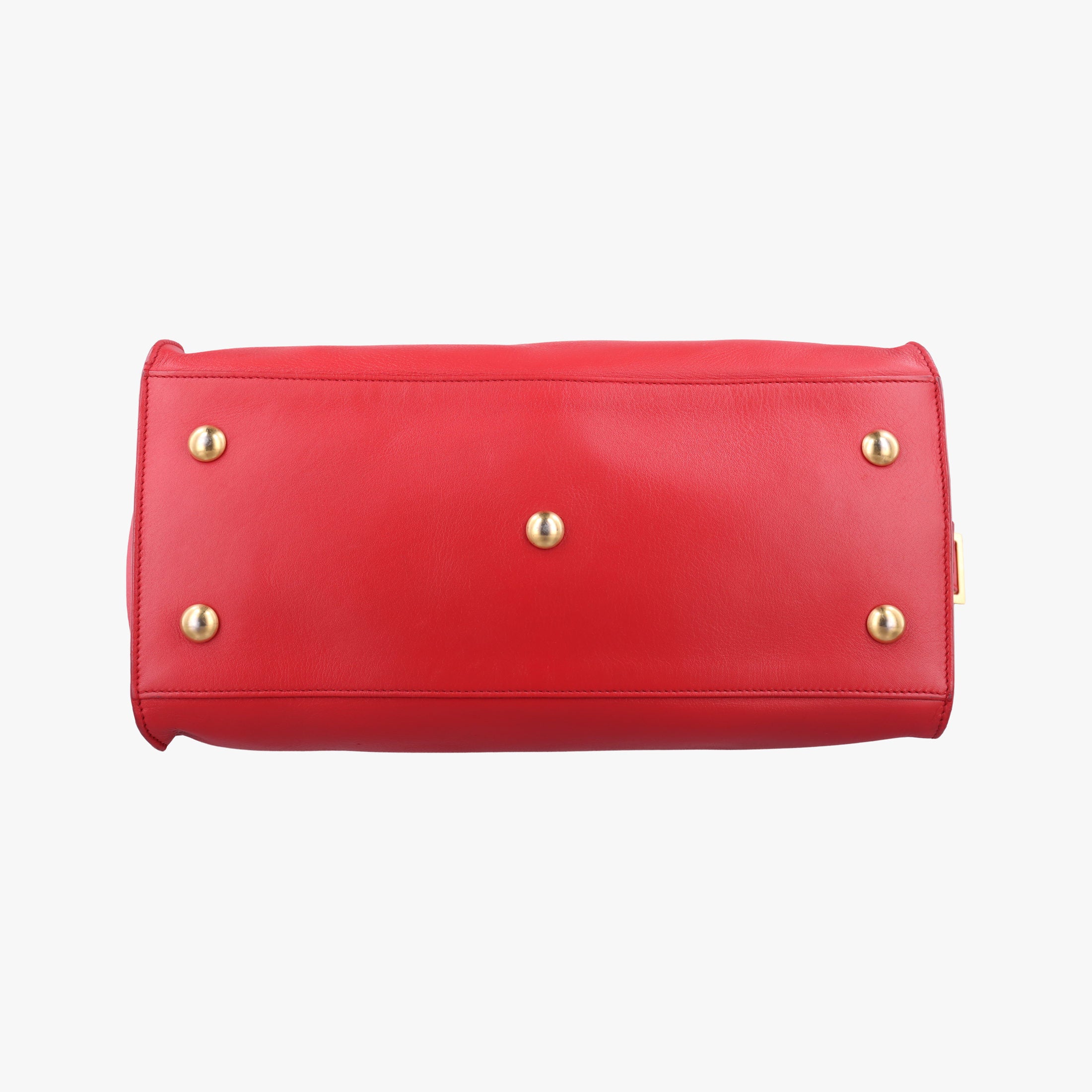 Pre-owned Yves Saint Laurent Y Ligne Petit Cabas Red Leather 311210 shoulderbag | stylenewstar