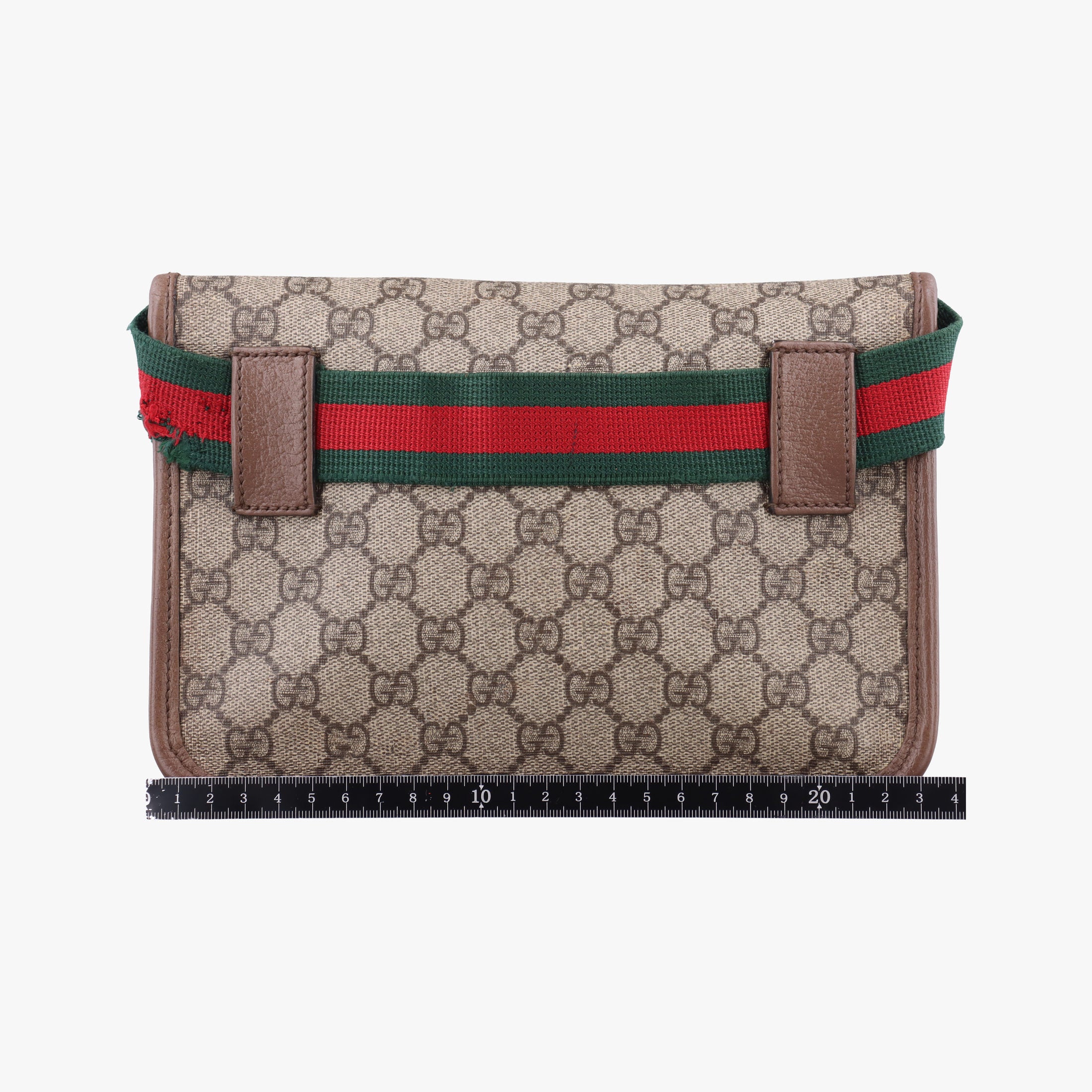 Secondhand Gucci NEO VINTAGE GG Supreme beige×Brown PVC coated canvas×Leather 493930 shoulderbag | stylenewstar