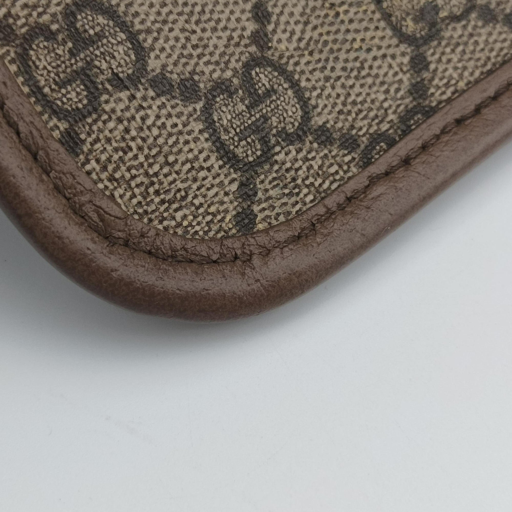 Secondhand Gucci NEO VINTAGE GG Supreme beige×Brown PVC coated canvas×Leather 493930 shoulderbag | stylenewstar
