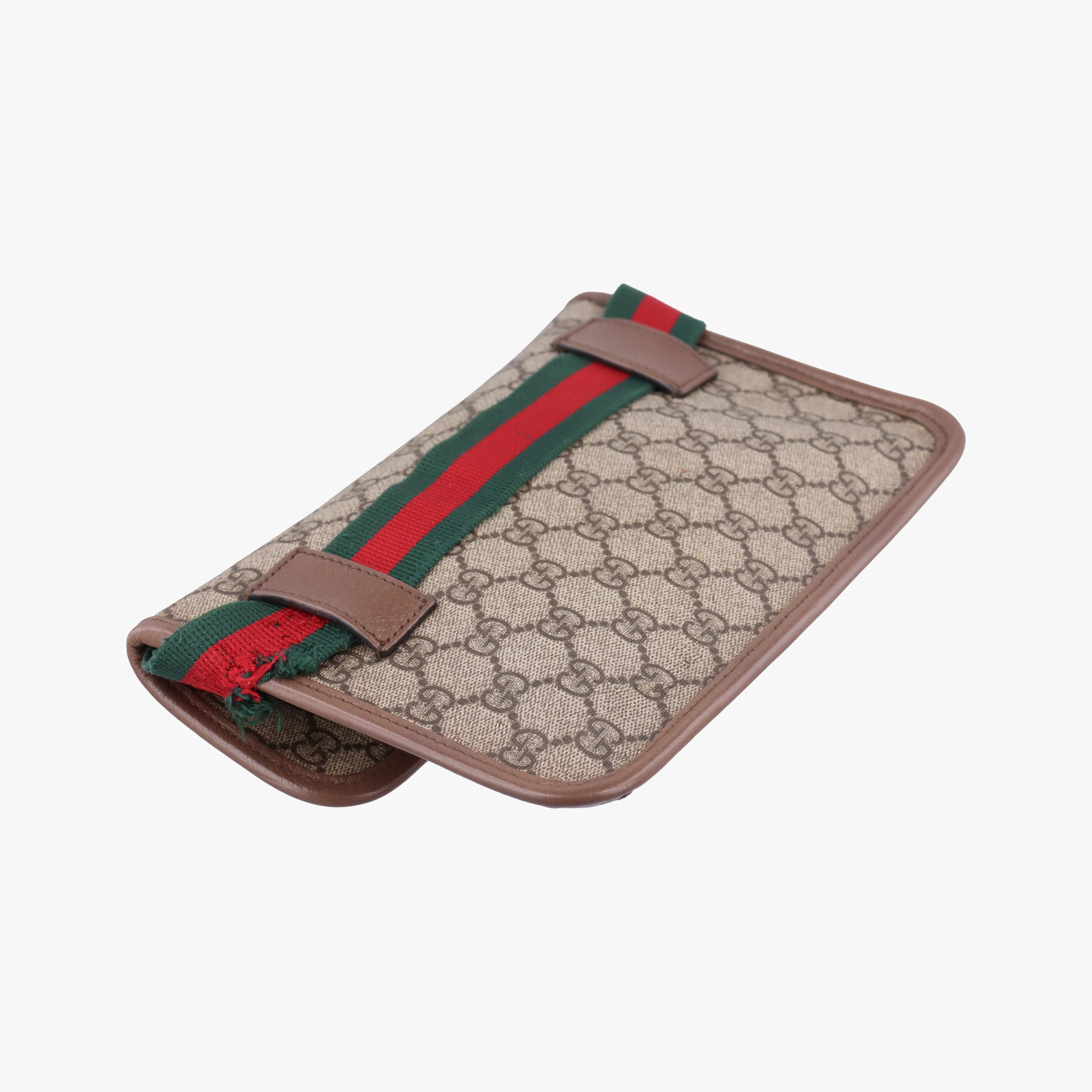 Secondhand Gucci NEO VINTAGE GG Supreme beige×Brown PVC coated canvas×Leather 493930 shoulderbag | stylenewstar