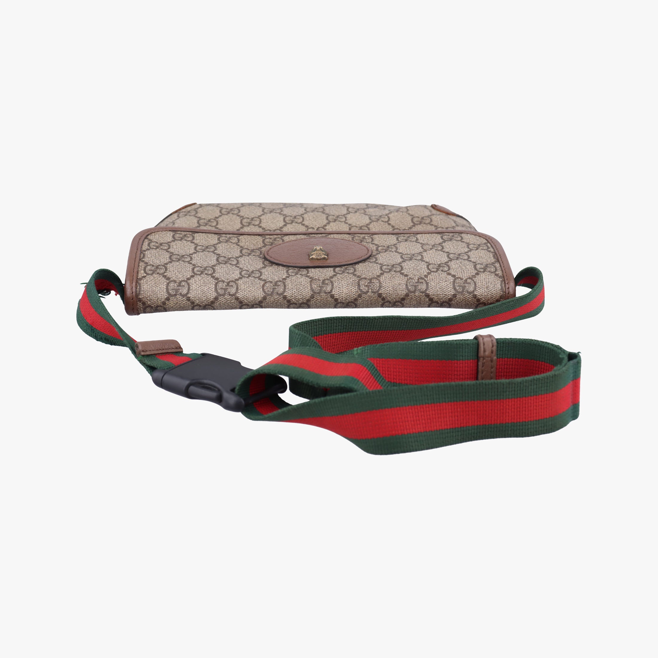 Secondhand Gucci NEO VINTAGE GG Supreme beige×Brown PVC coated canvas×Leather 493930 shoulderbag | stylenewstar