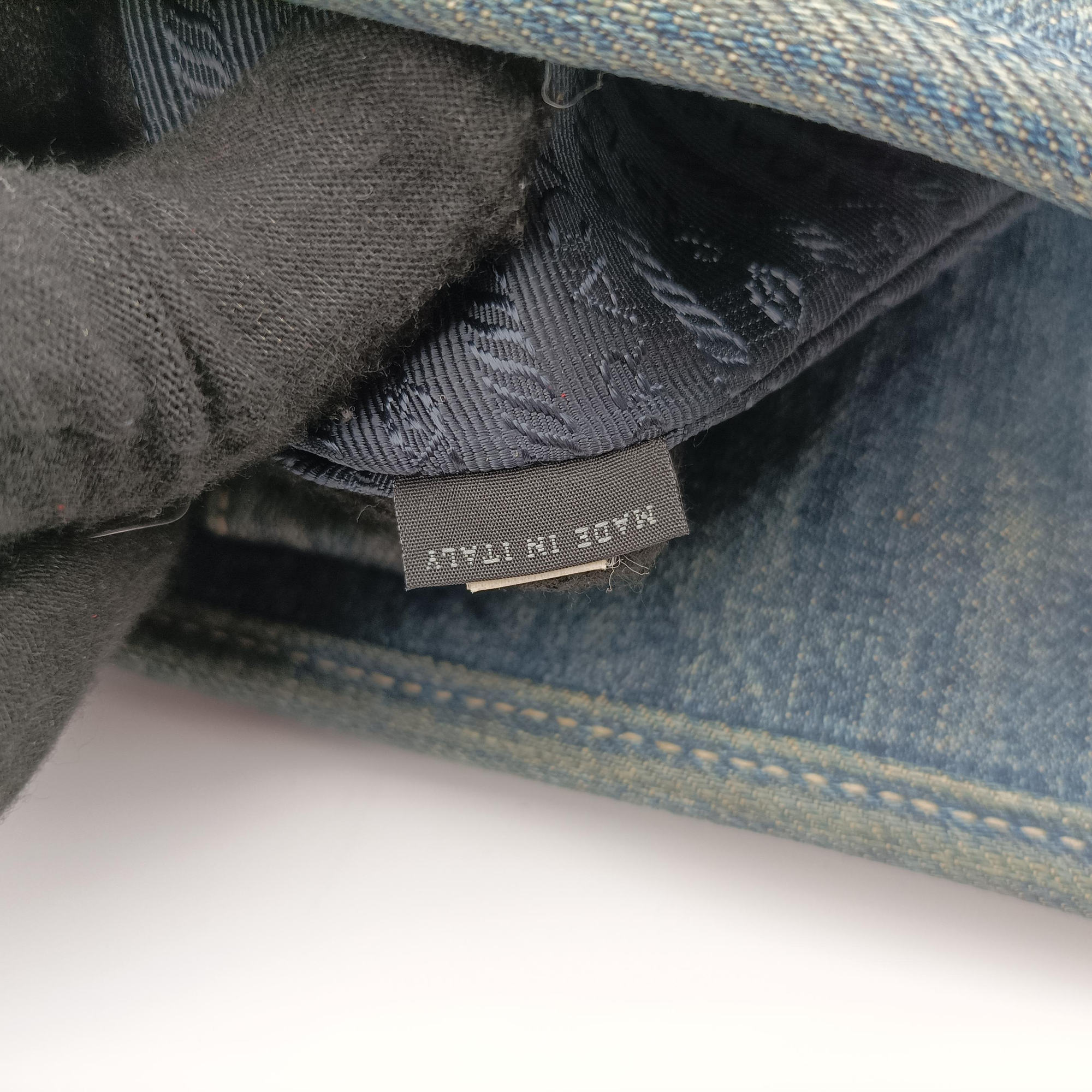 Vintage Prada Triangle logo Blue denim BN2254 handbag | stylenewstar