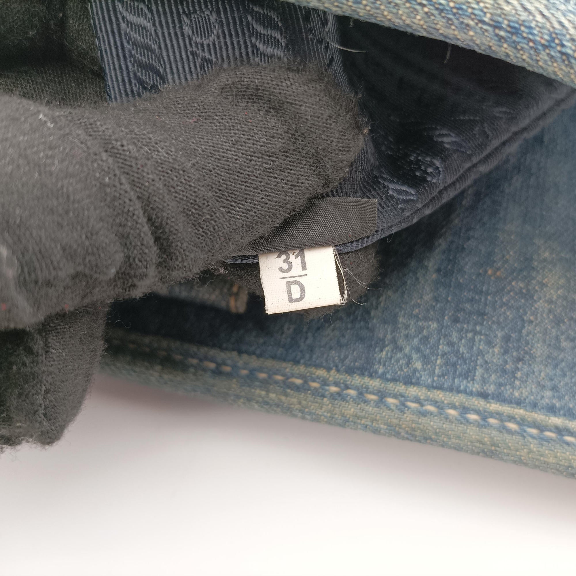 Vintage Prada Triangle logo Blue denim BN2254 handbag | stylenewstar
