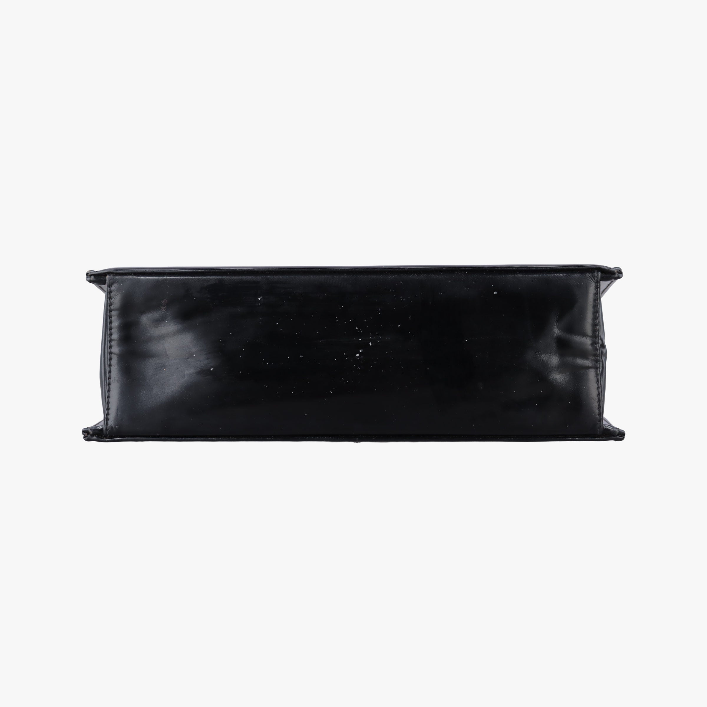 Vintage Chanel CC Snake Chain Flap Black Enamel A08699 shoulderbag | stylenewstar