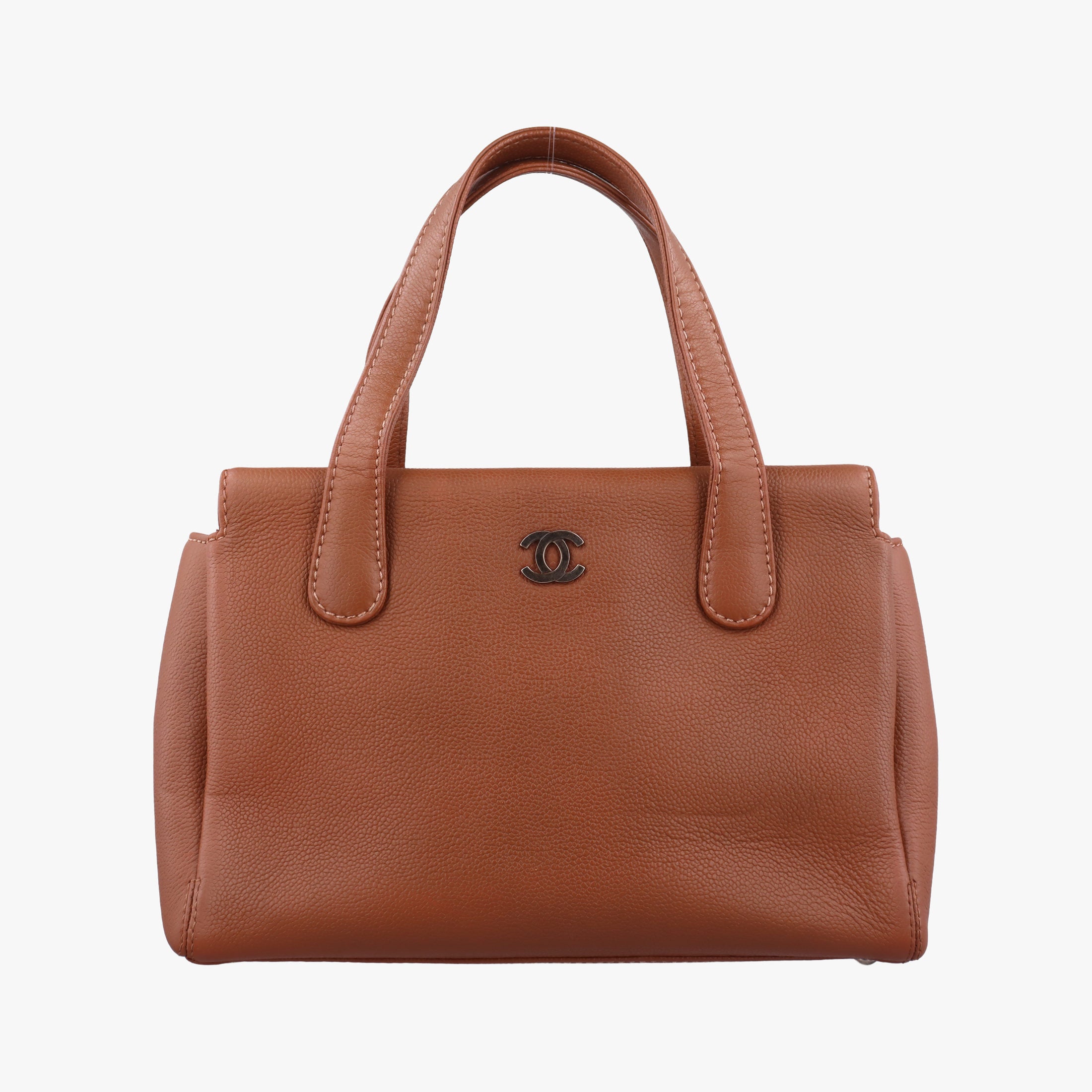 Pre-owned Chanel Coco Mark Brown Caviar Skin A16798 handbag | stylenewstar